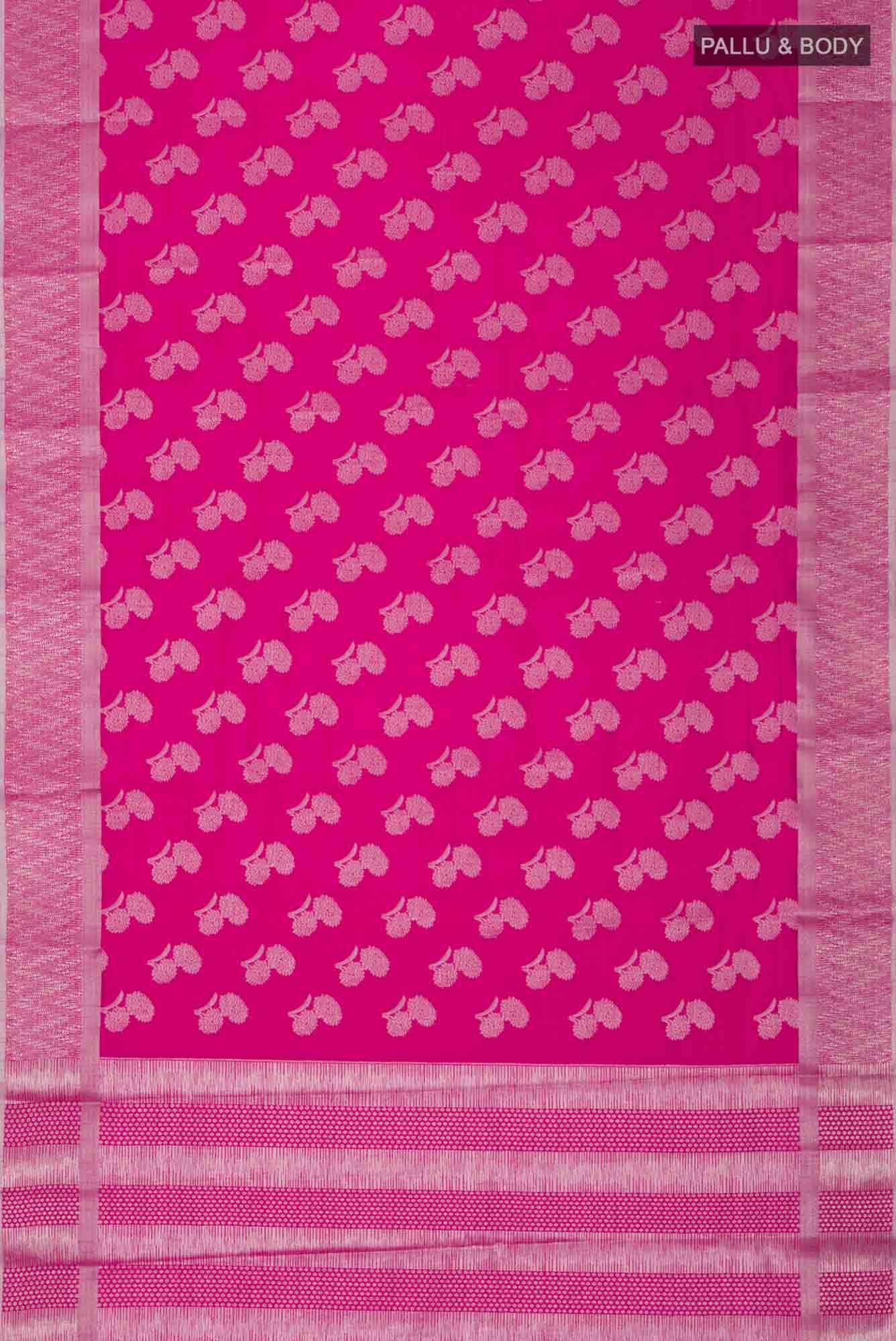 Pink Blended Art Silk Saree