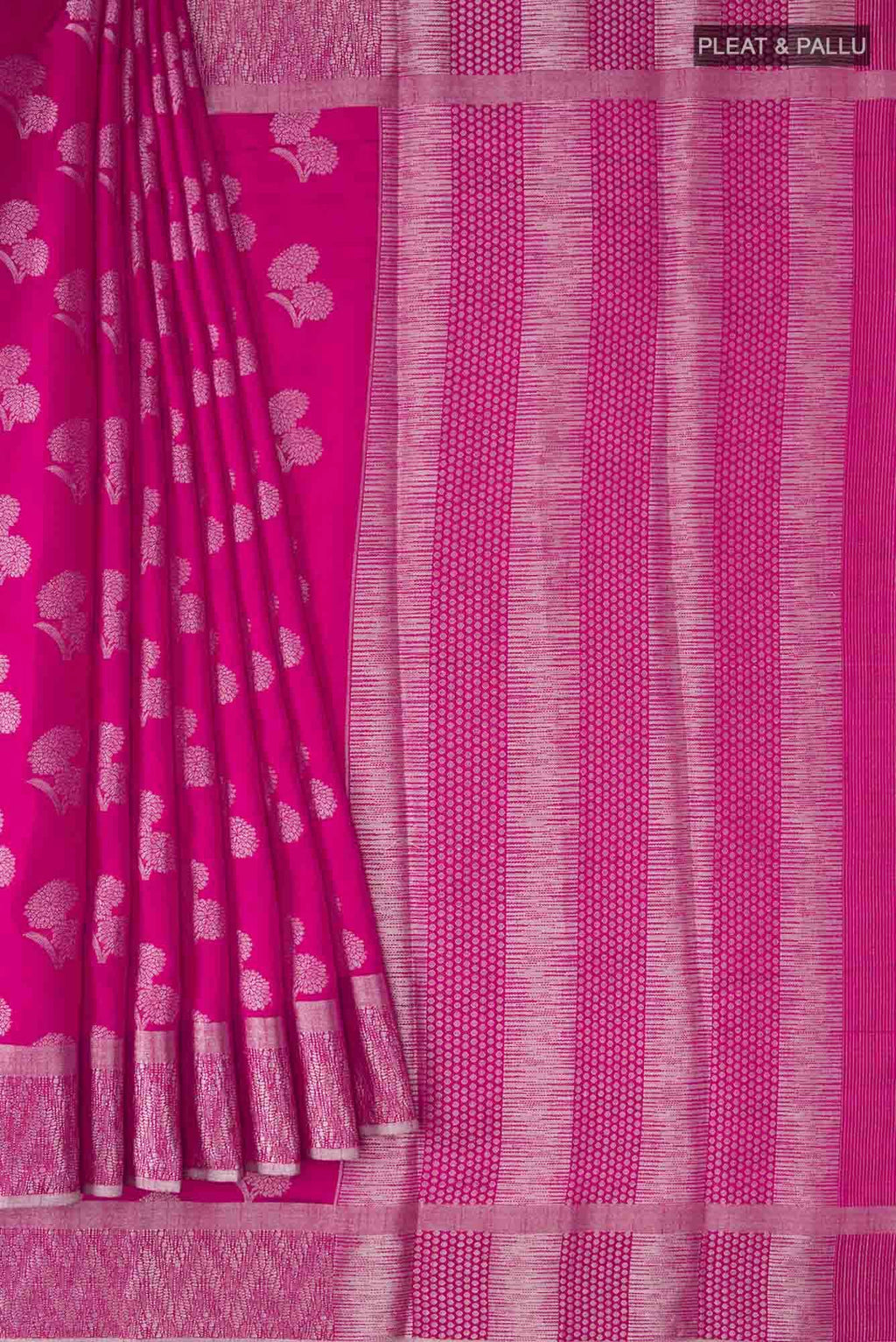 Pink Blended Art Silk Saree