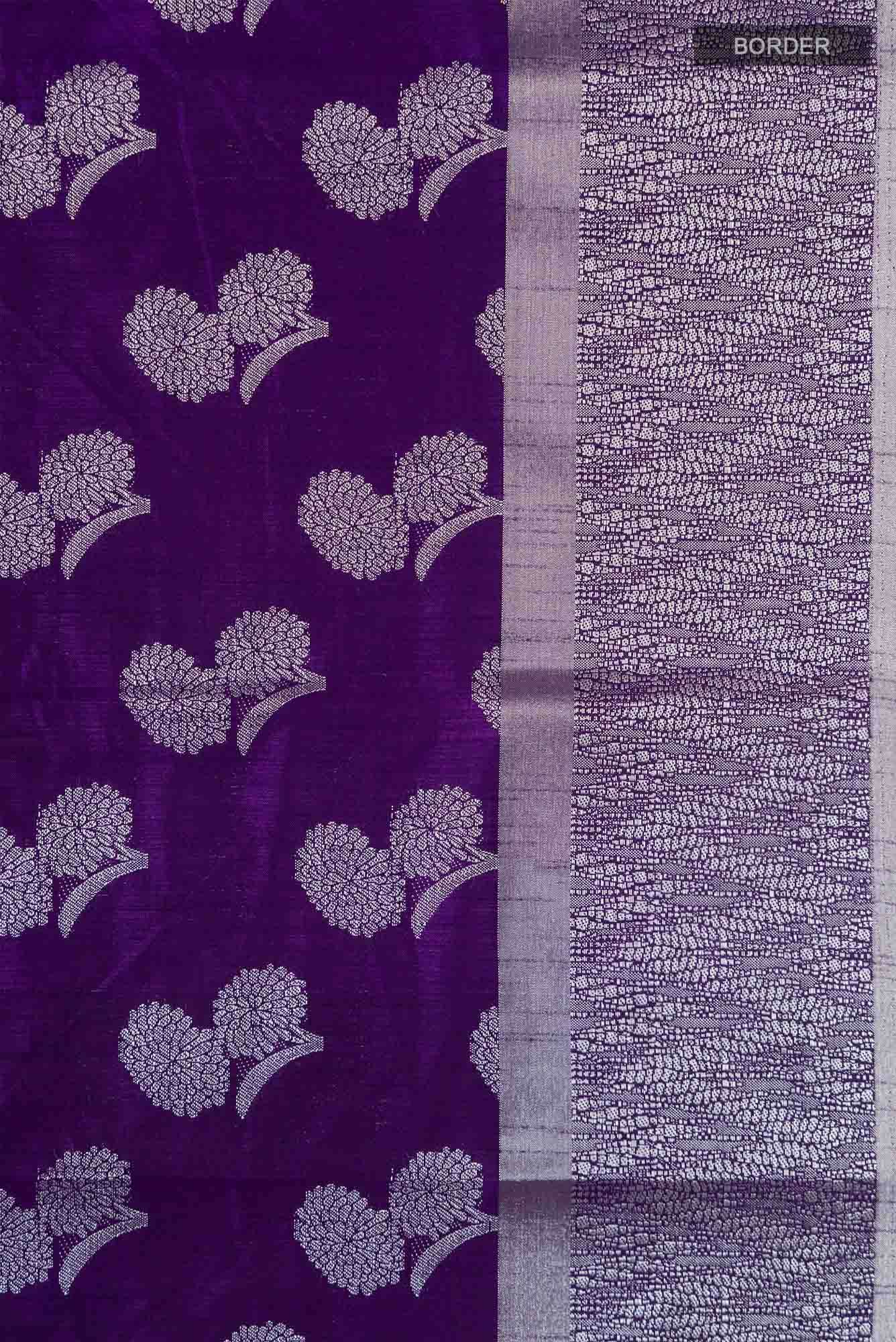 Violet Blended Art Silk Saree