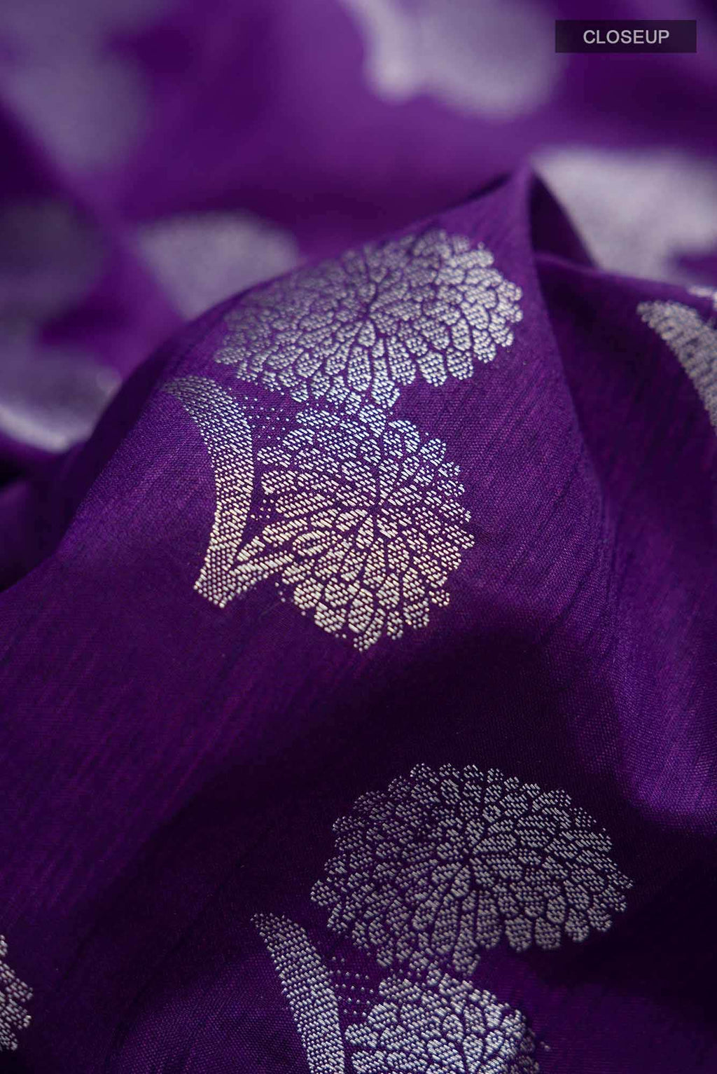 Violet Blended Art Silk Saree