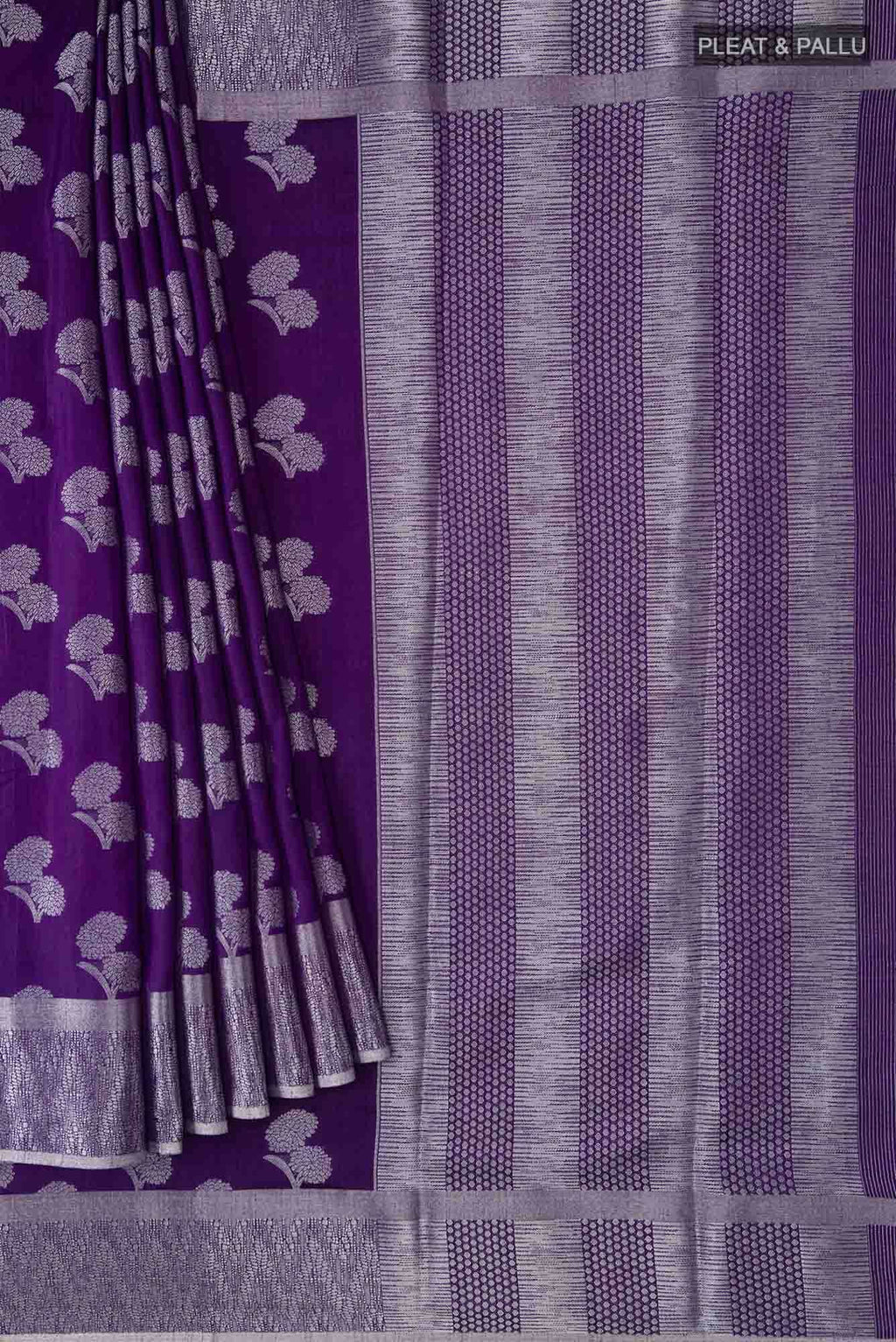 Violet Blended Art Silk Saree