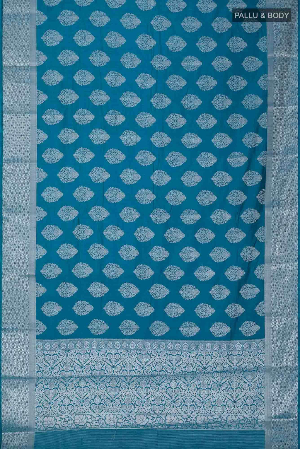 Blue Blended Art Silk Saree