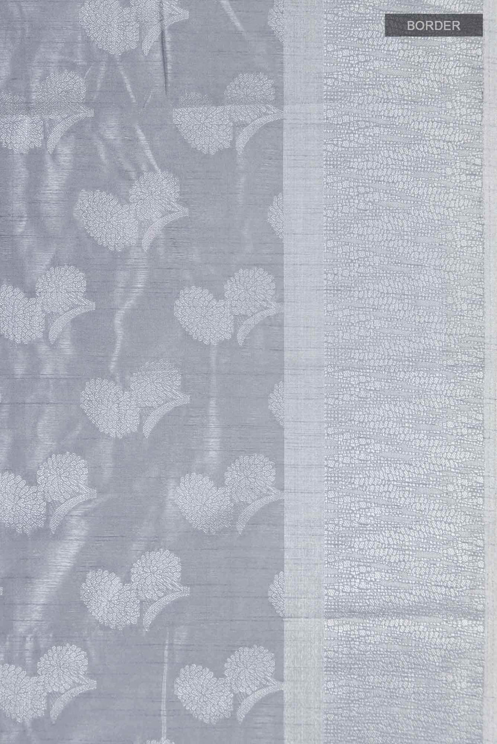 Grey Blended Art Silk Saree