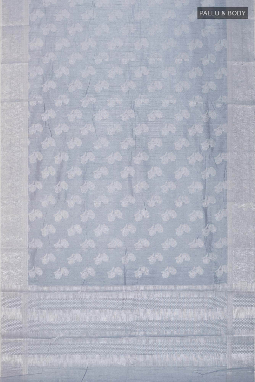 Grey Blended Art Silk Saree