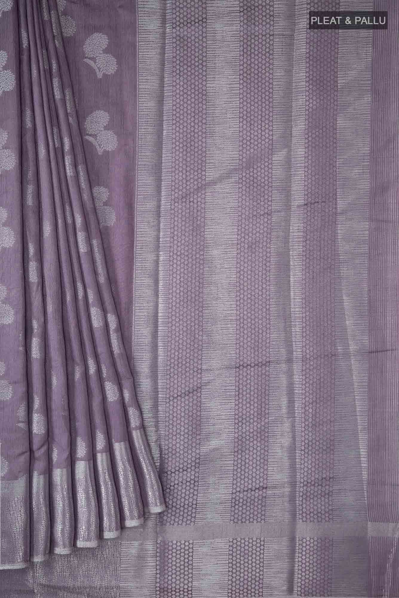 Lavender Blended Art Silk Saree