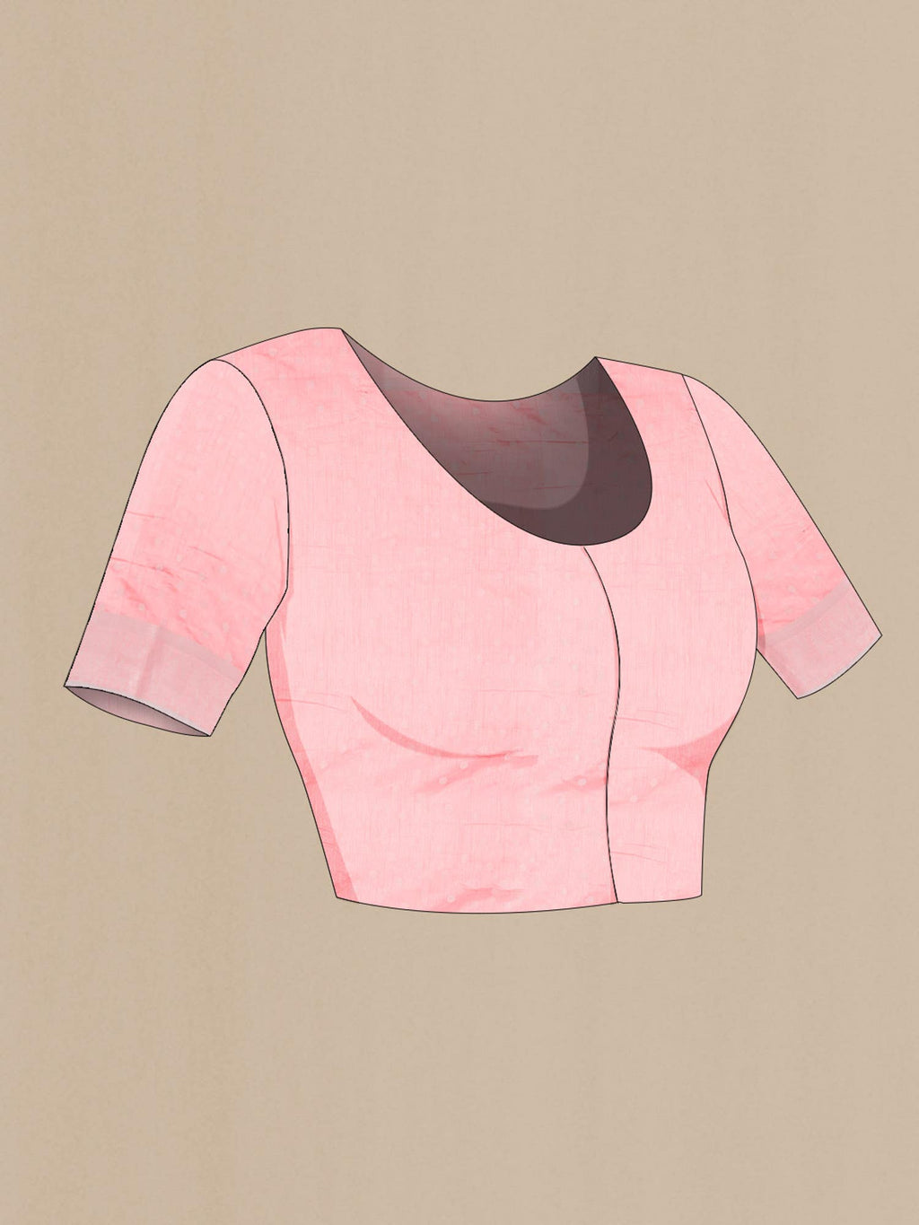 Peach Blended Art Silk Saree