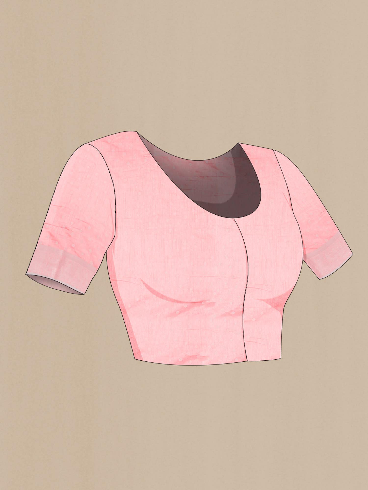 Peach Blended Art Silk Saree