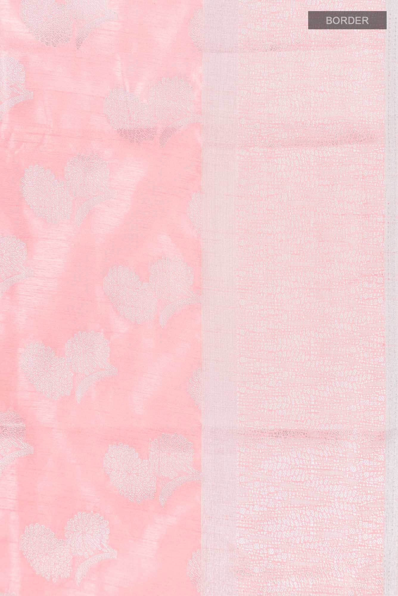 Peach Blended Art Silk Saree