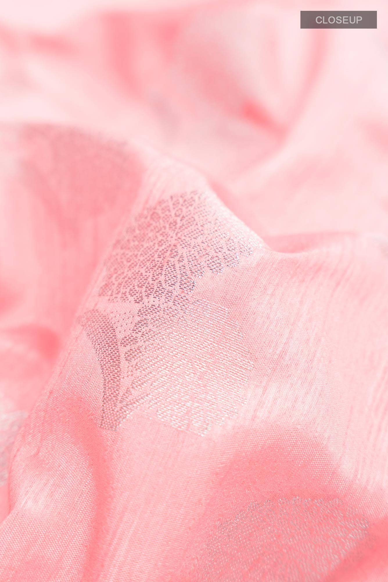 Peach Blended Art Silk Saree