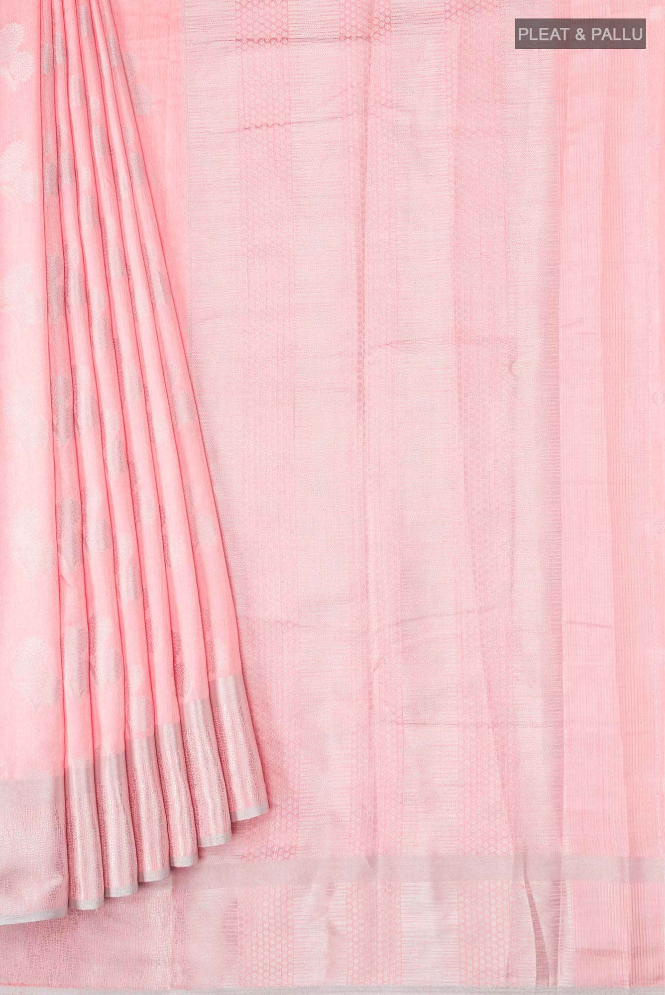 Peach Blended Art Silk Saree