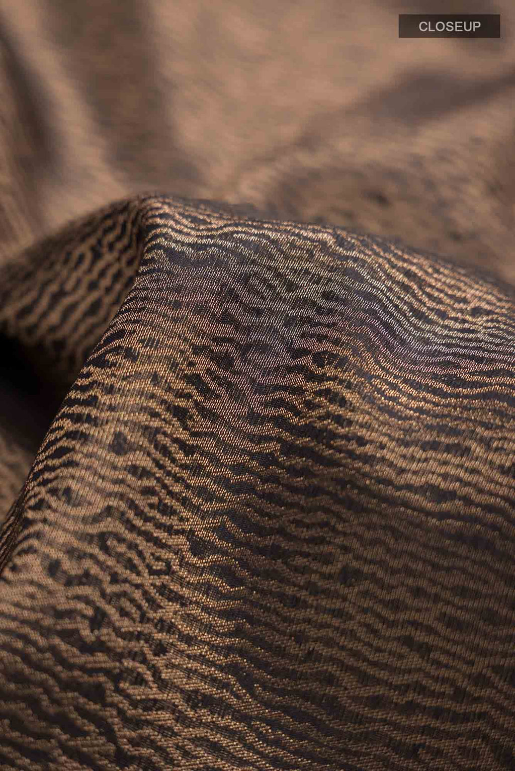 Black Blended Tussar Silk Saree