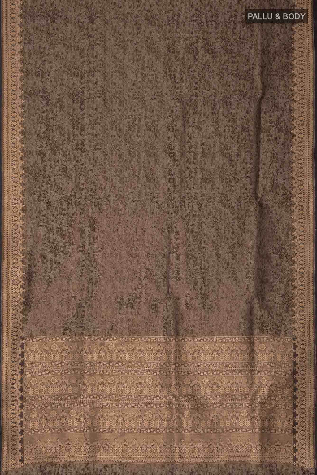 Black Blended Tussar Silk Saree