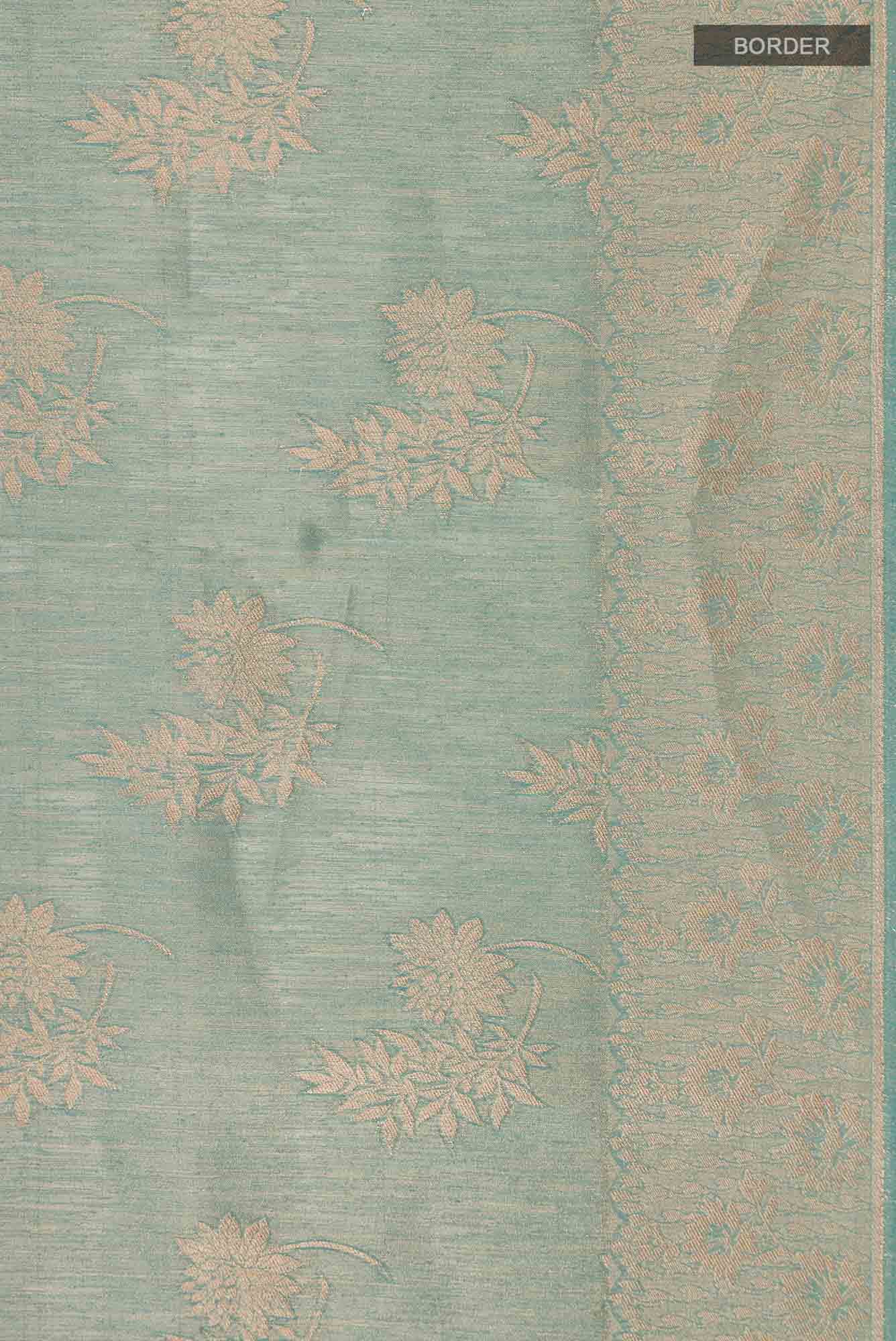 Green Blended Tussar Silk Saree