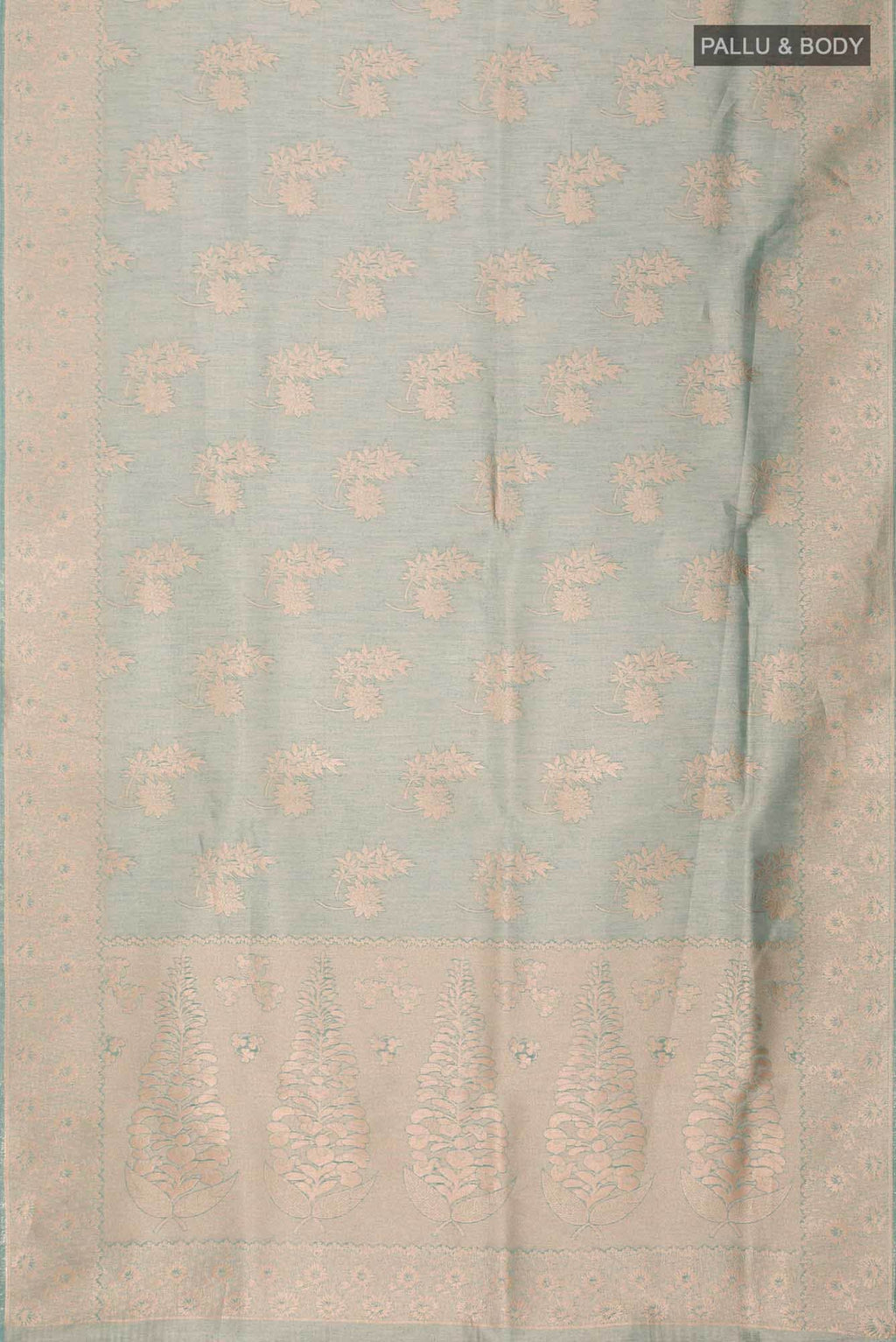 Green Blended Tussar Silk Saree