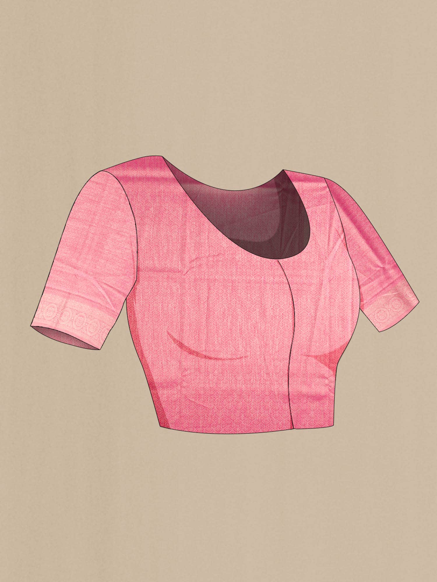 Pink Blended Tussar Silk Saree