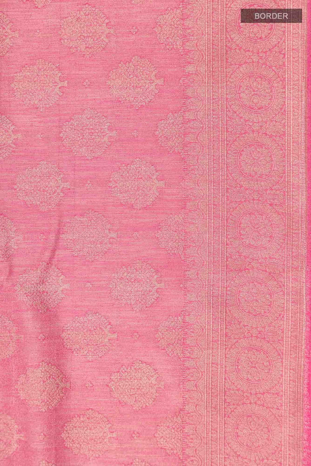 Pink Blended Tussar Silk Saree