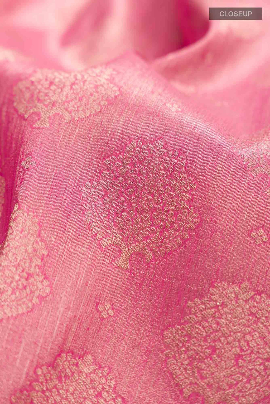 Pink Blended Tussar Silk Saree