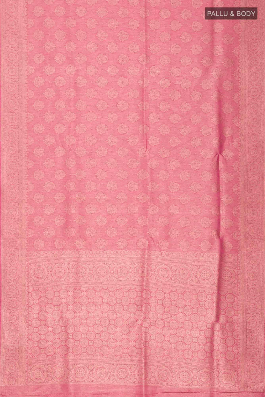 Pink Blended Tussar Silk Saree