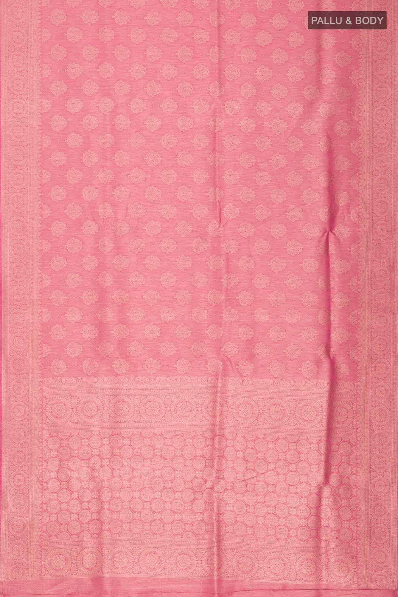 Pink Blended Tussar Silk Saree