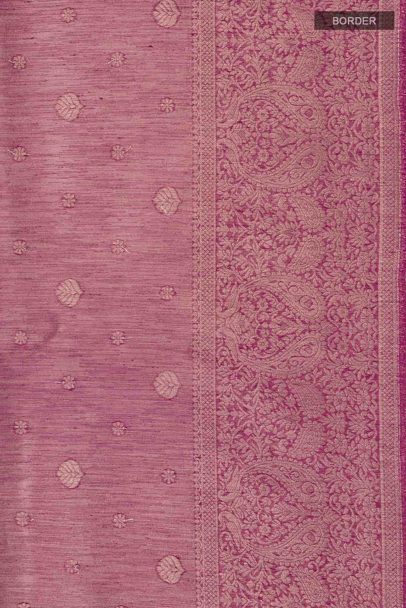 Maroon Blended Tussar Silk Saree