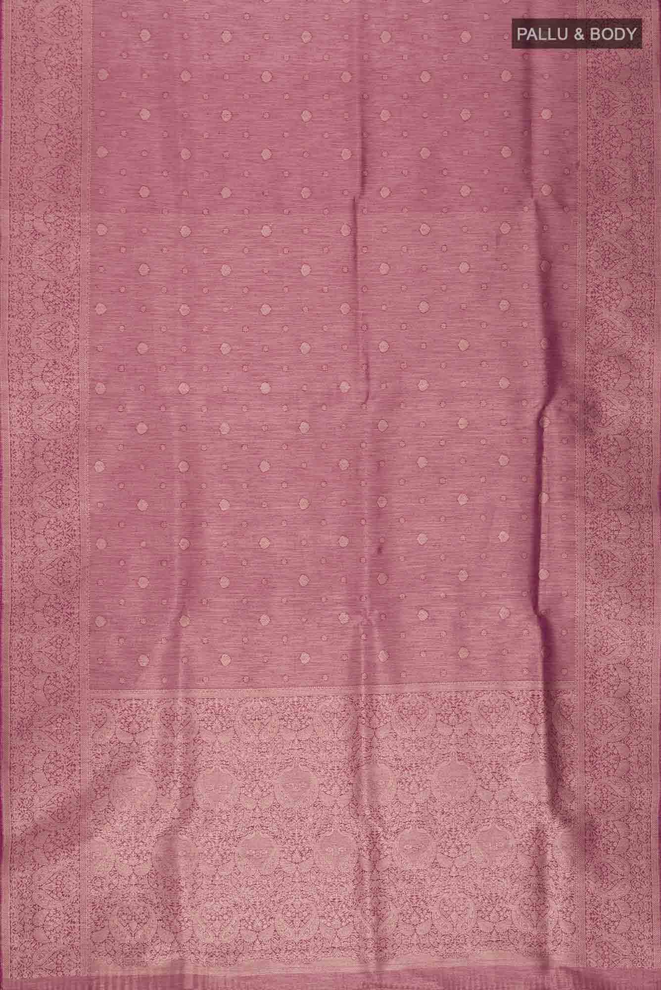 Maroon Blended Tussar Silk Saree
