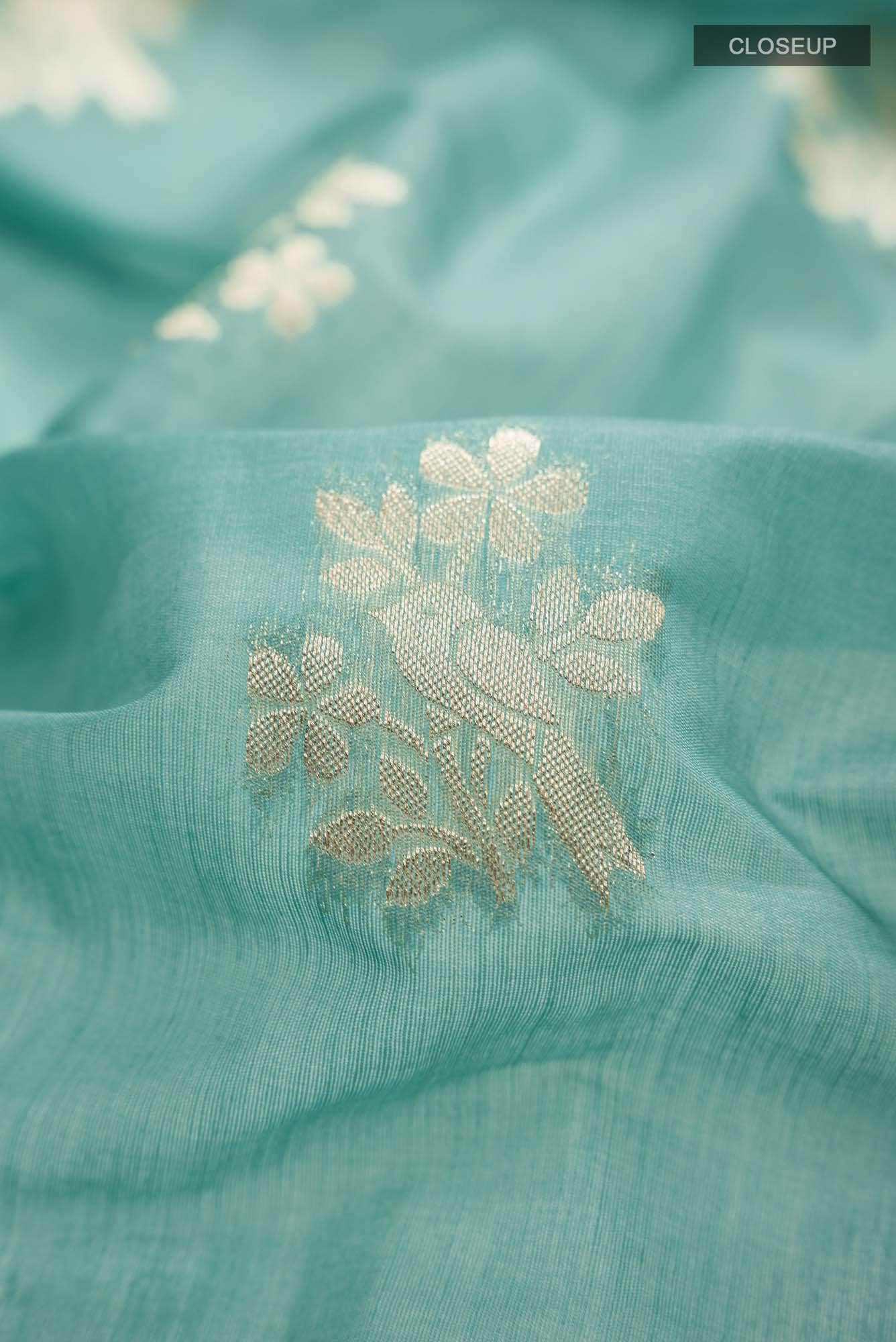 Green Blended Silk Cotton Saree