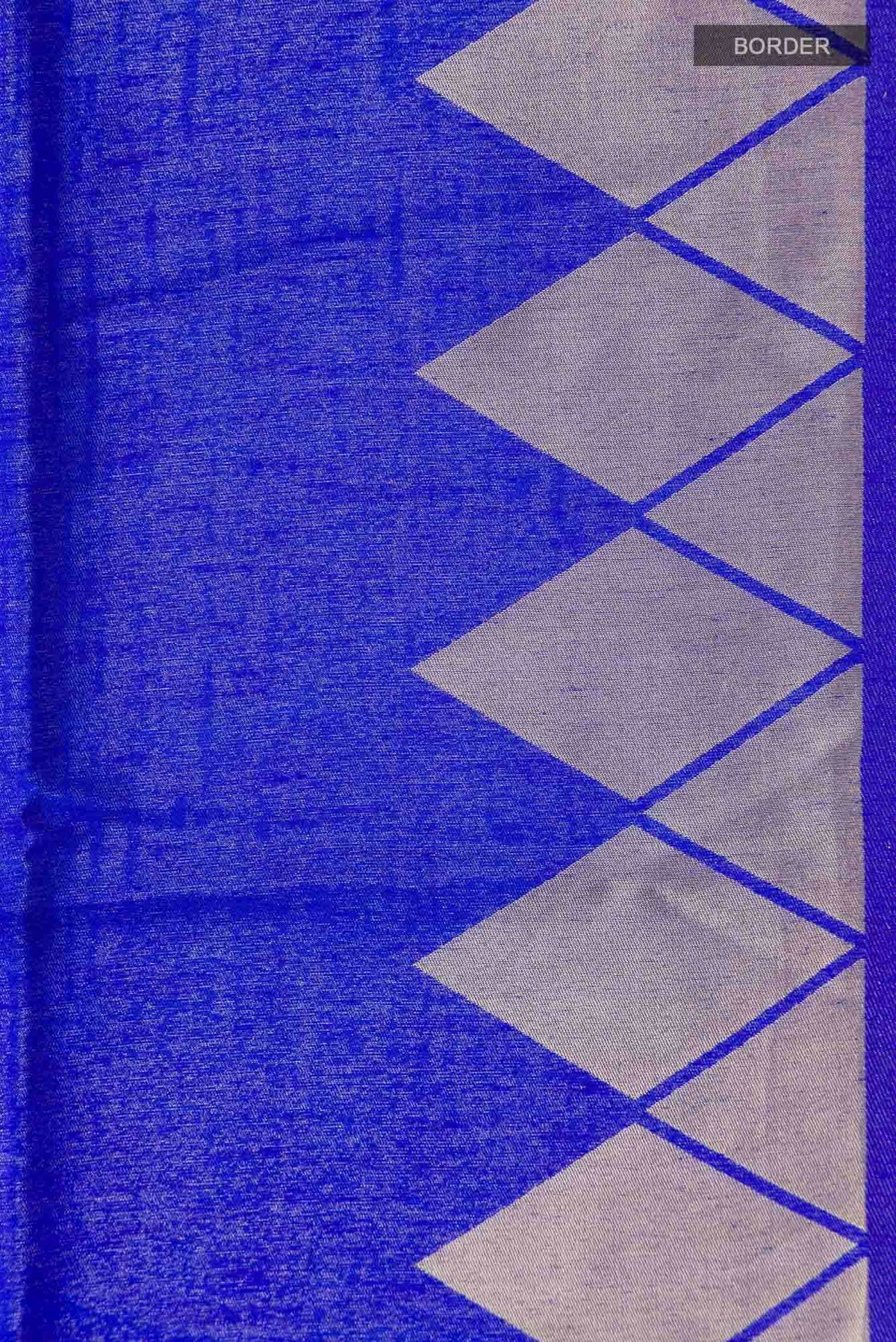 Blue Blended Tussar Silk Saree