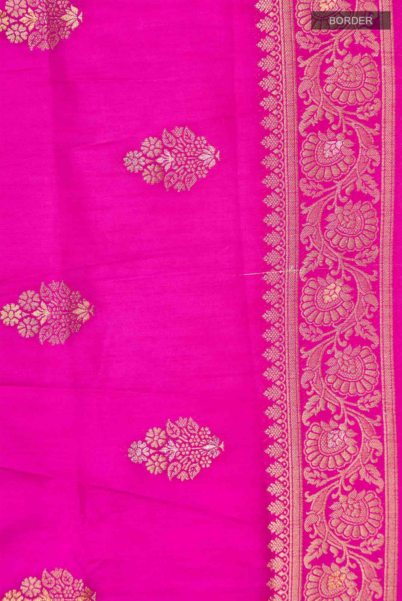 Pink Blended Tussar Silk Saree