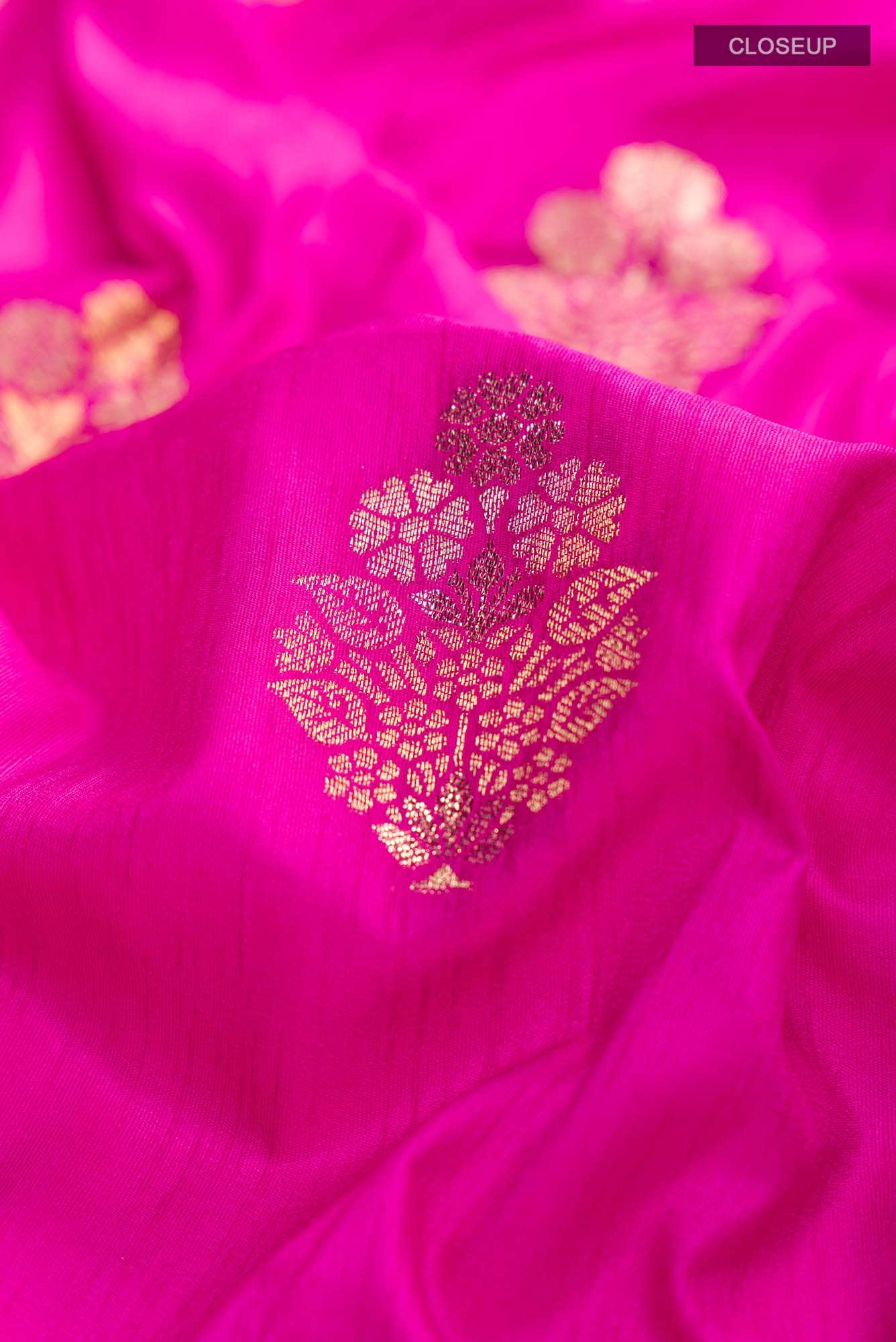 Pink Blended Tussar Silk Saree