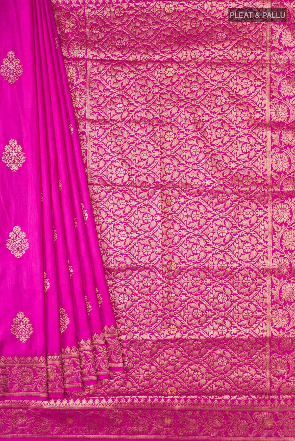 Pink Blended Tussar Silk Saree
