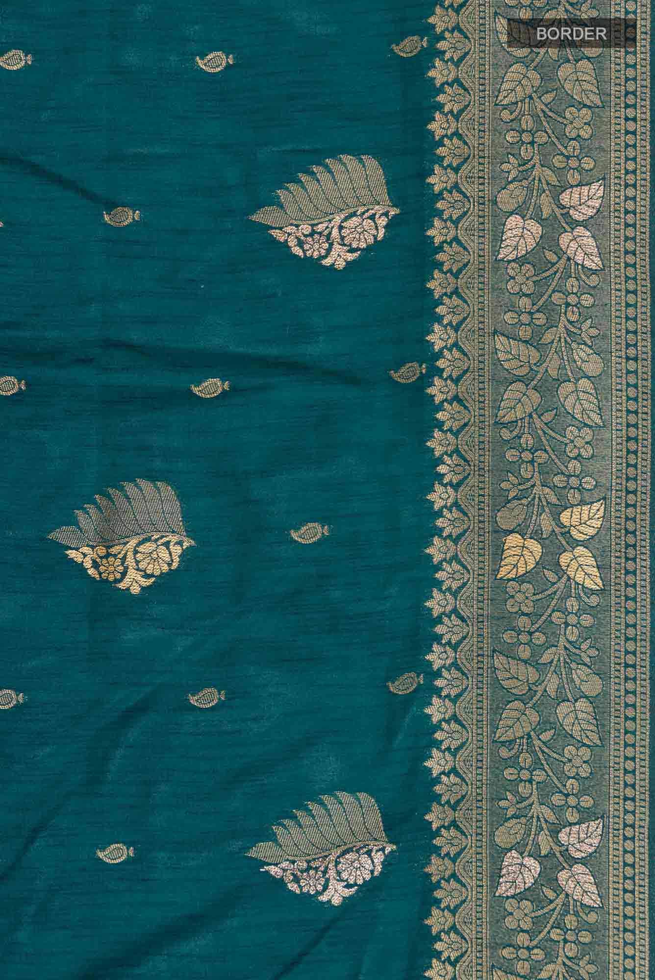 Green Blended Art Silk Saree