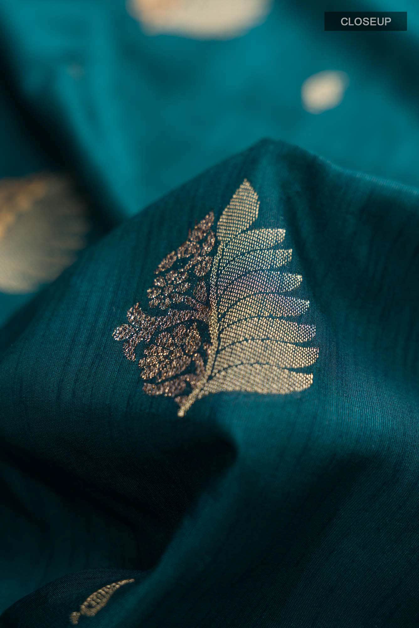 Green Blended Art Silk Saree