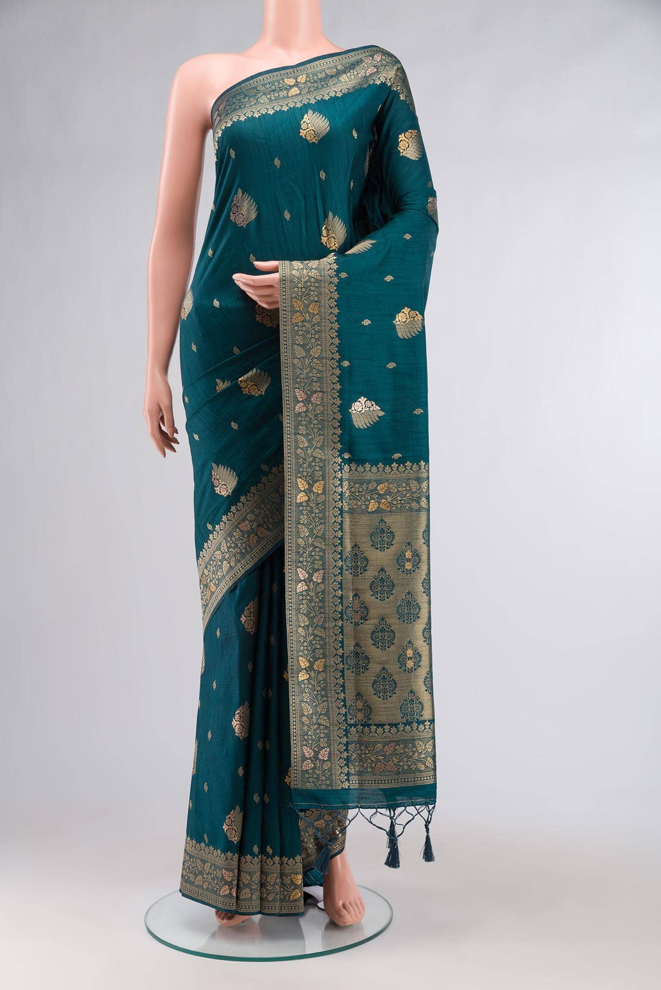 Green Blended Art Silk Saree