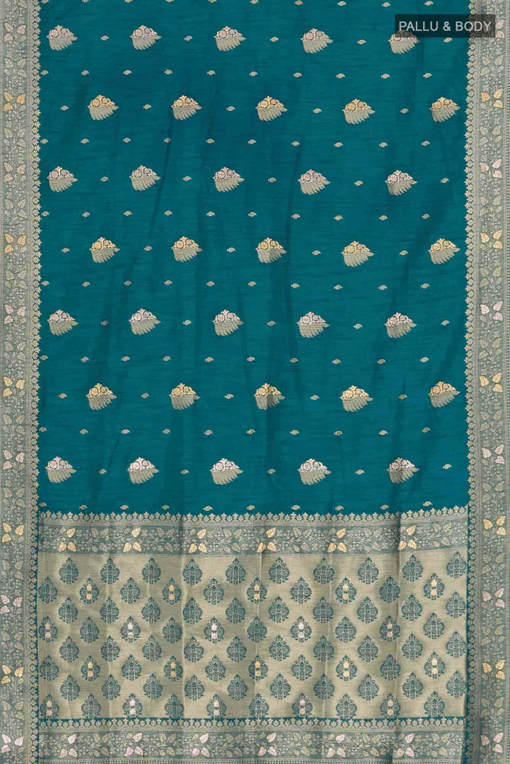 Green Blended Art Silk Saree