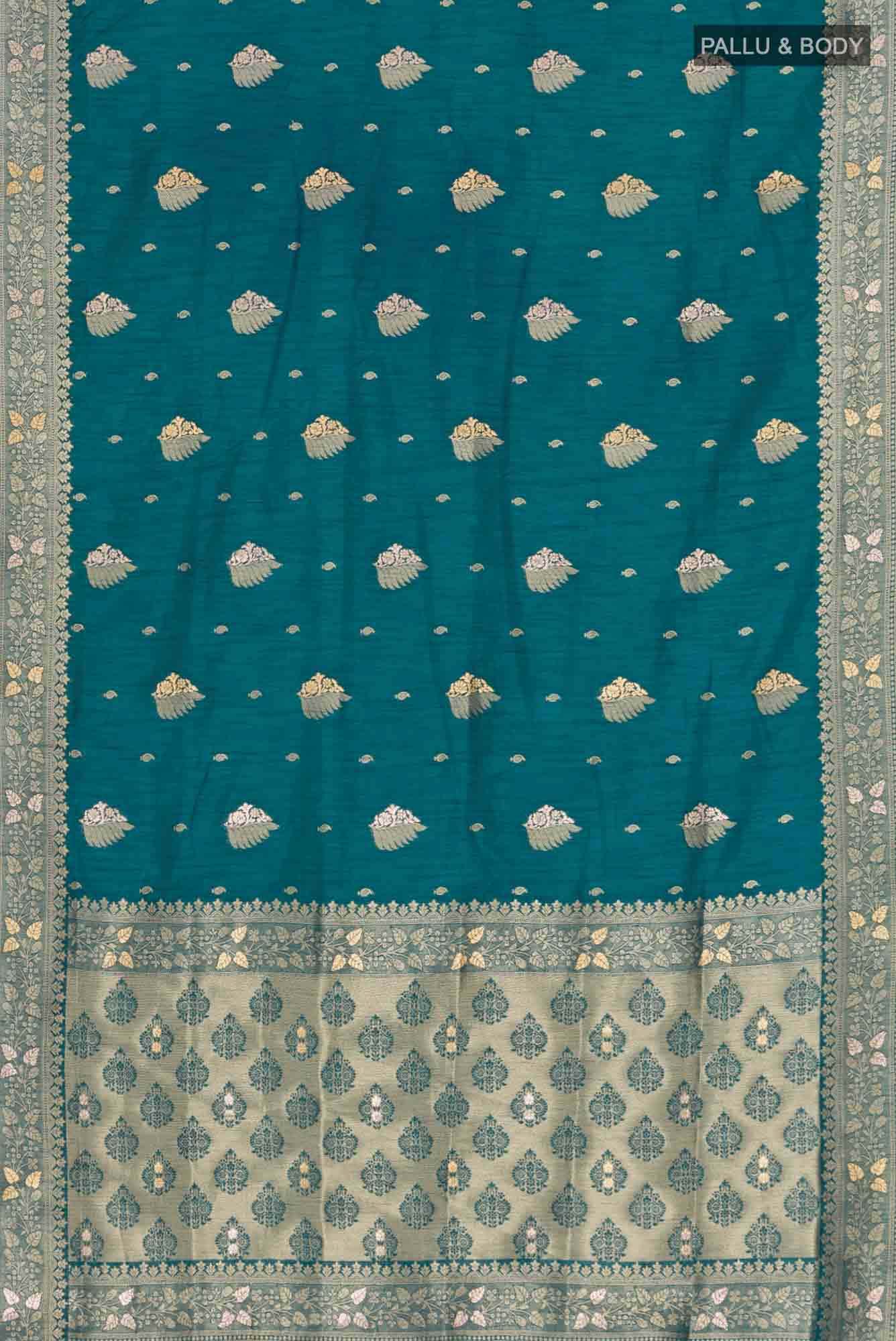 Green Blended Art Silk Saree