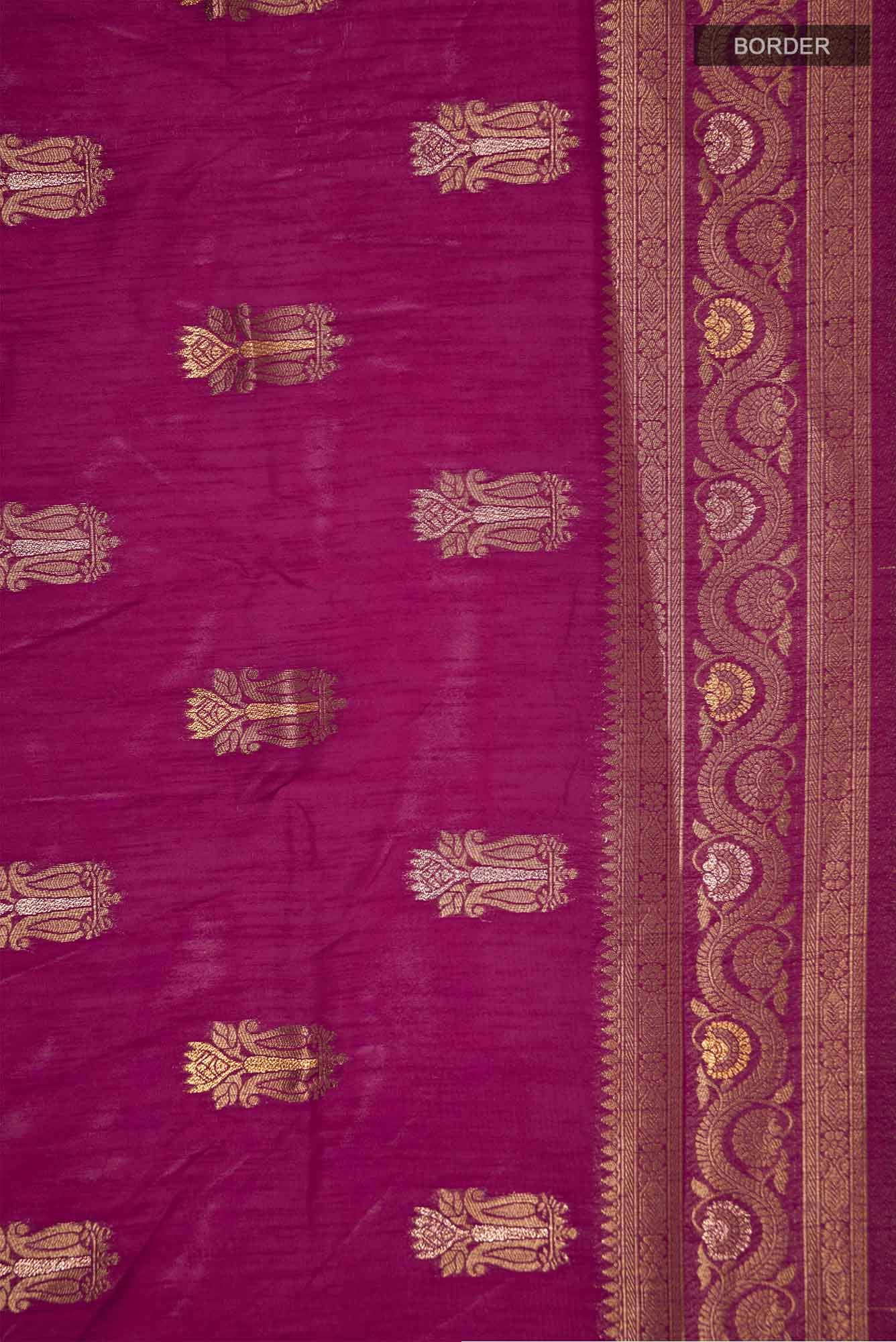 Pink Blended Tussar Silk Saree