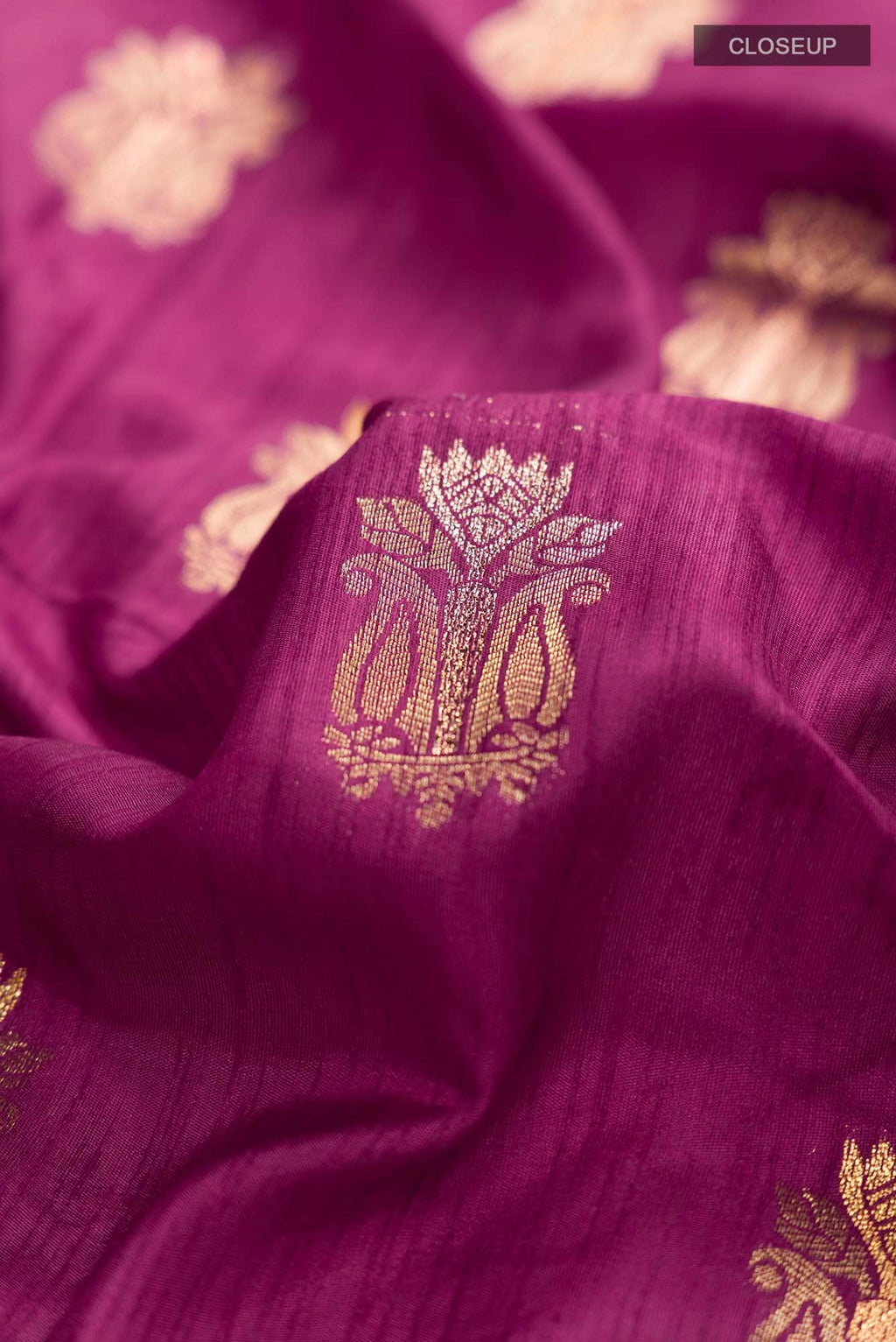 Burgundy Blended Tussar Silk Saree