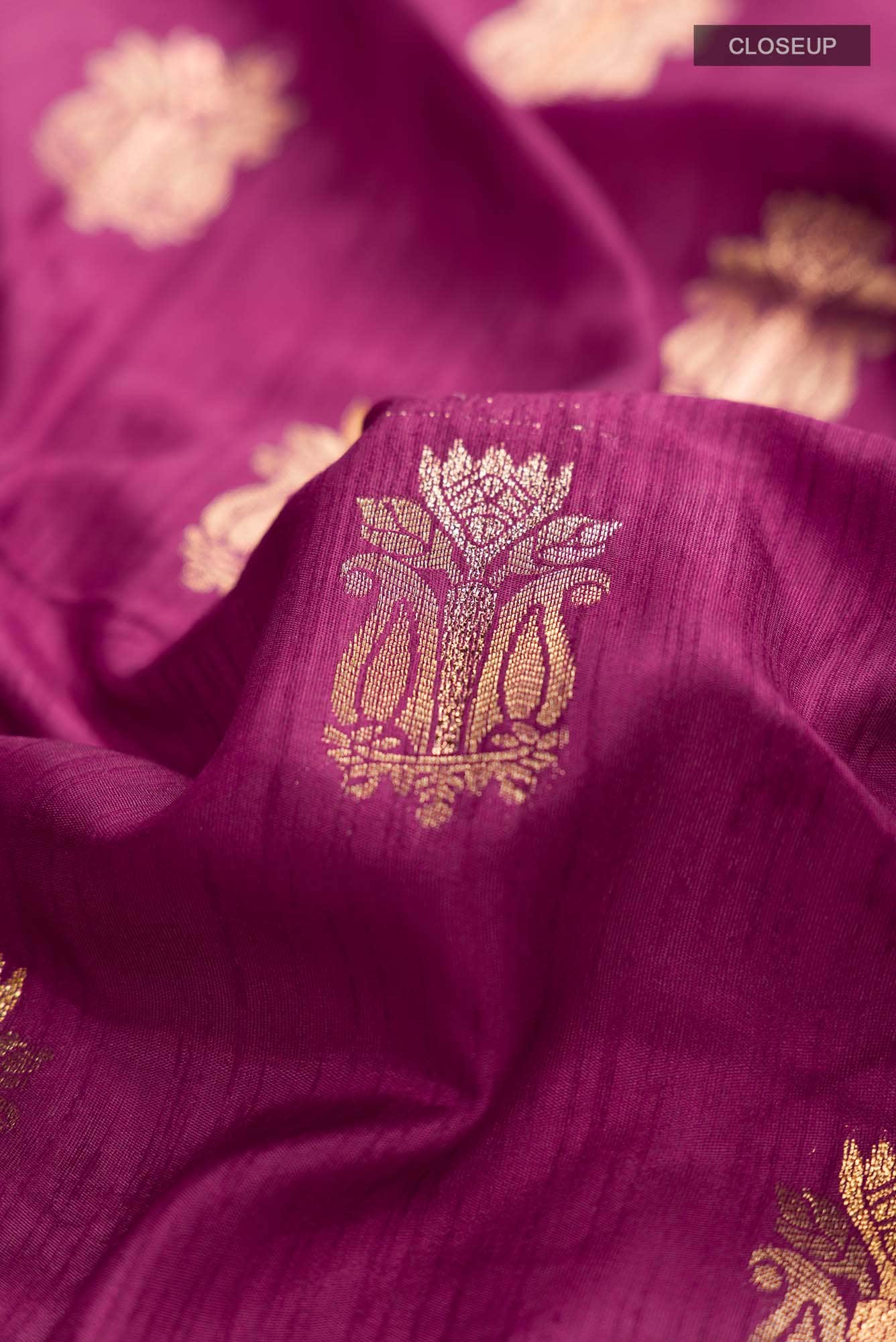 Burgundy Blended Tussar Silk Saree