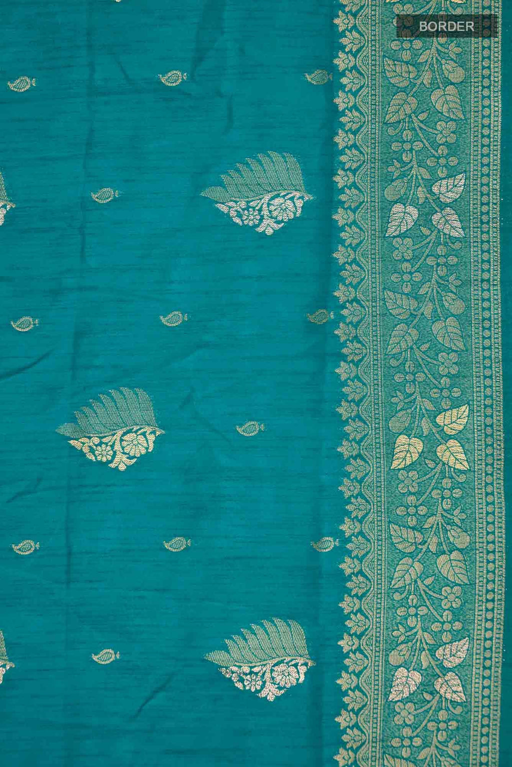 Green Blended Tussar Silk Saree