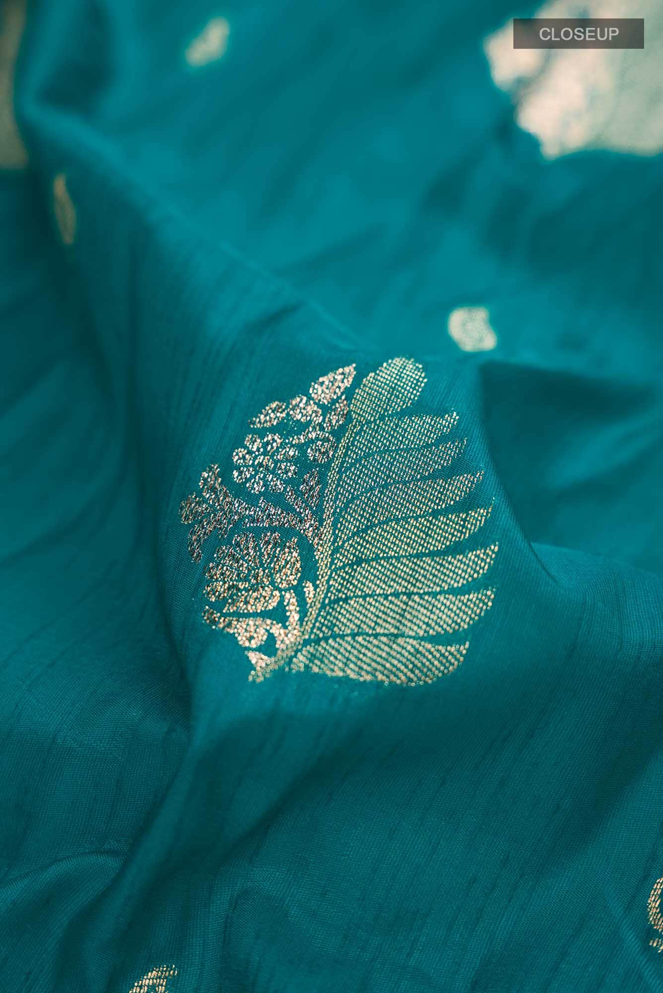 Green Blended Tussar Silk Saree