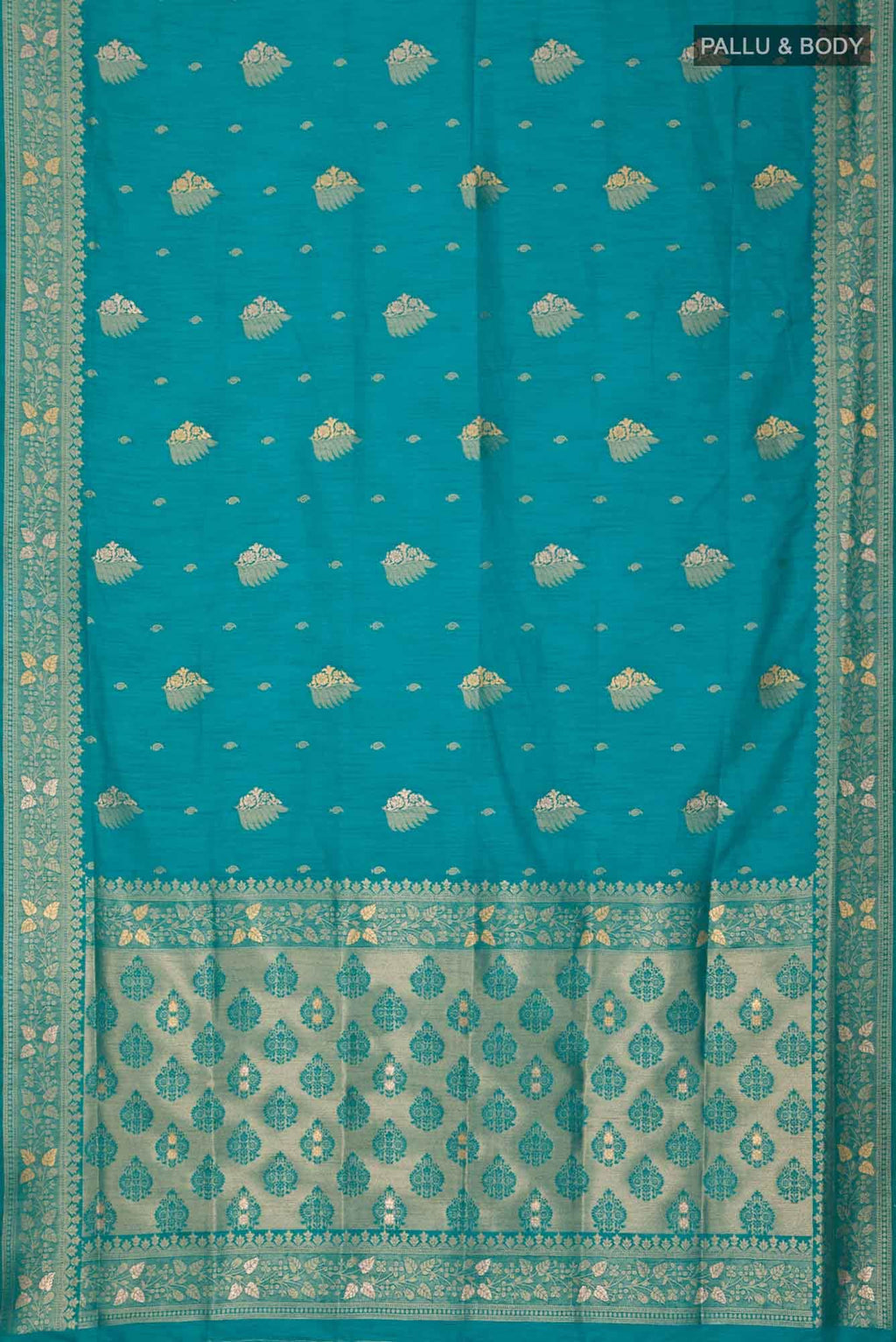 Green Blended Tussar Silk Saree