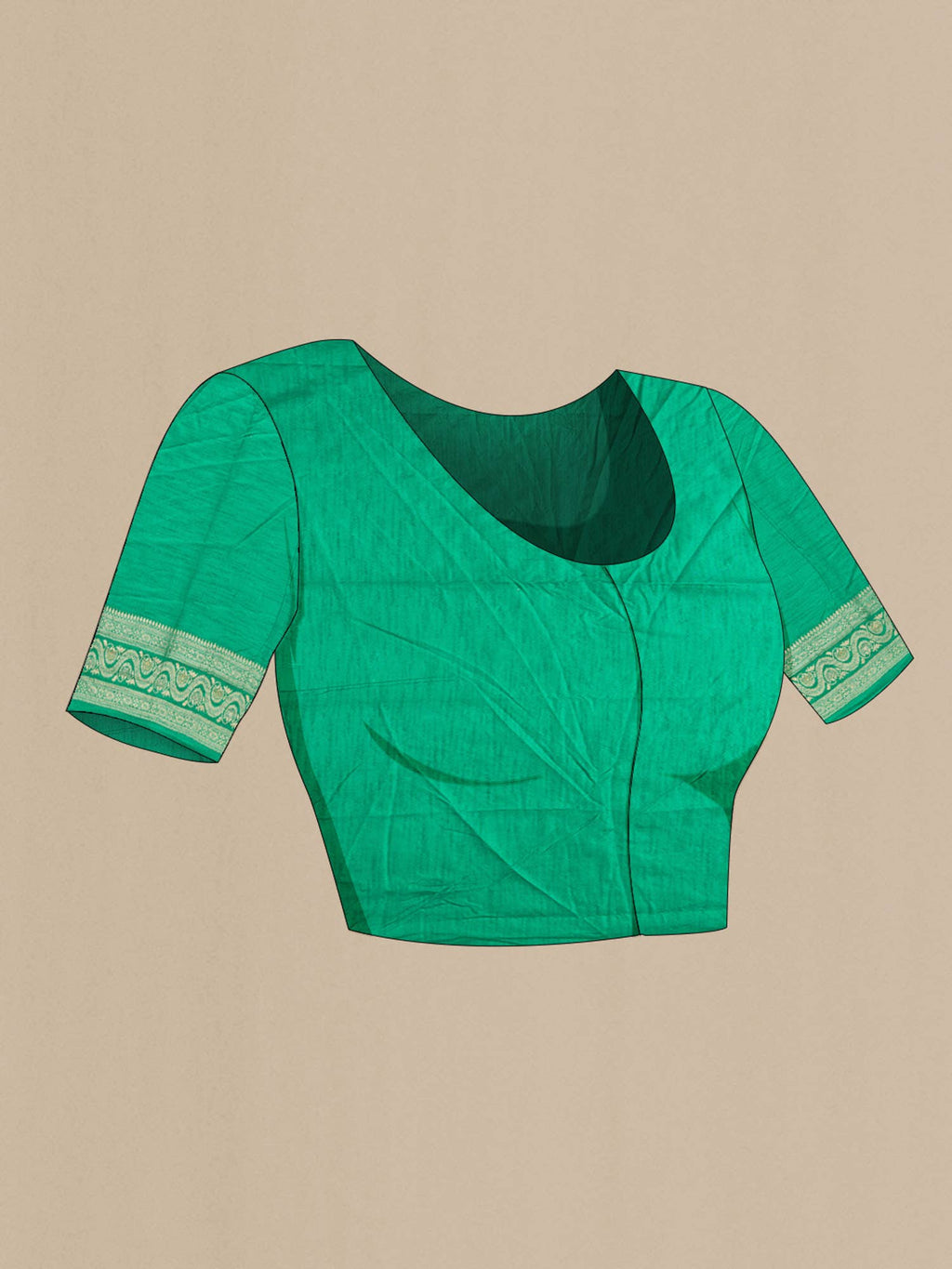Green Blended Tussar Silk Saree