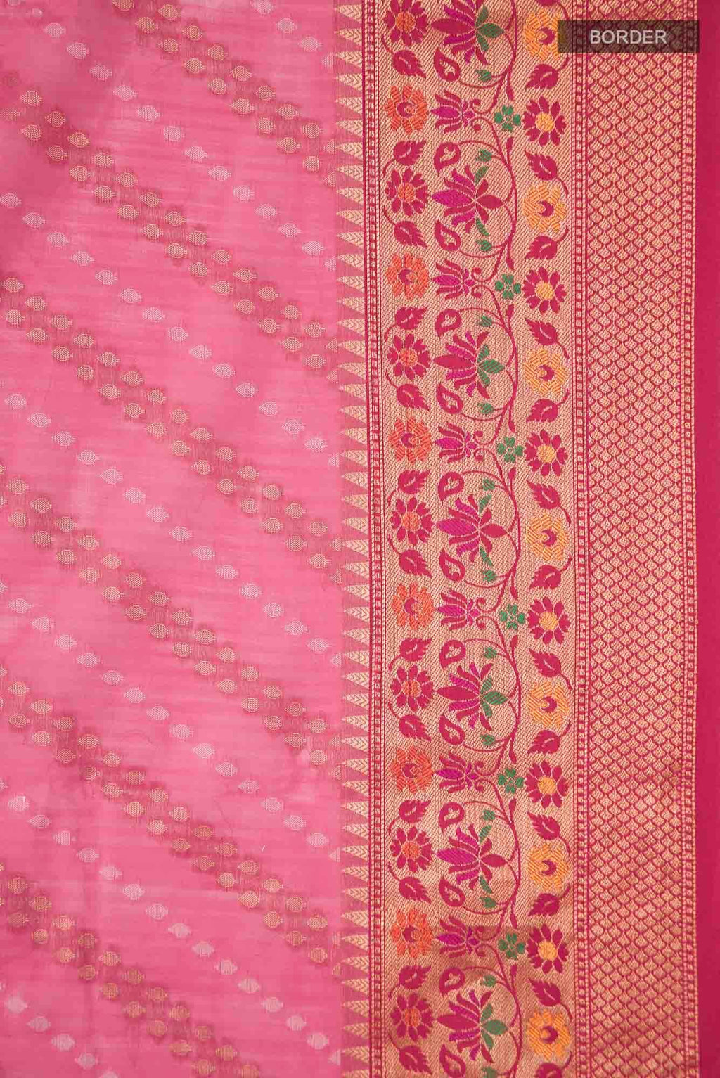 Pink Blended Banarasi Silk Cotton Saree