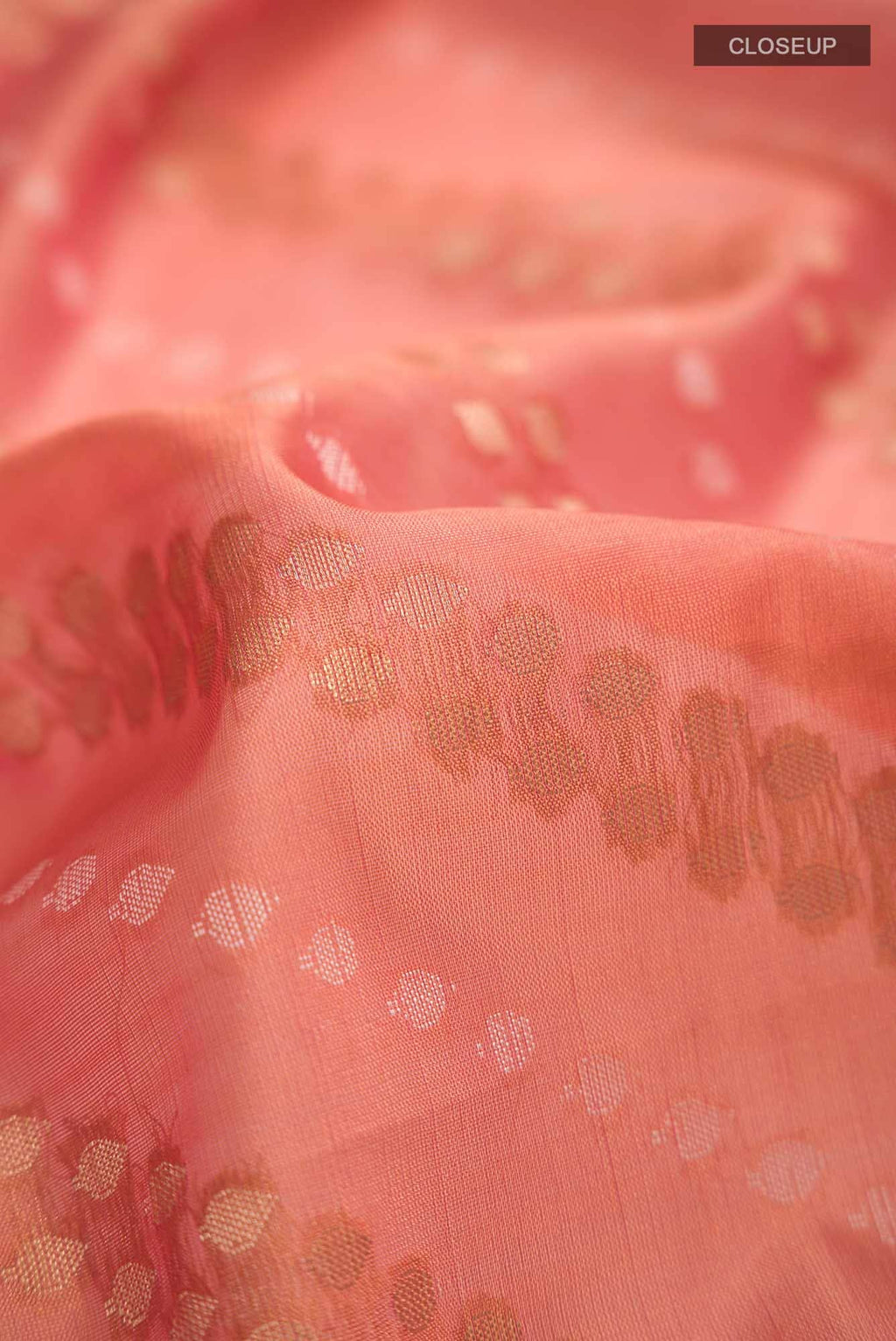 Peach Blended Banarasi Silk Cotton Saree