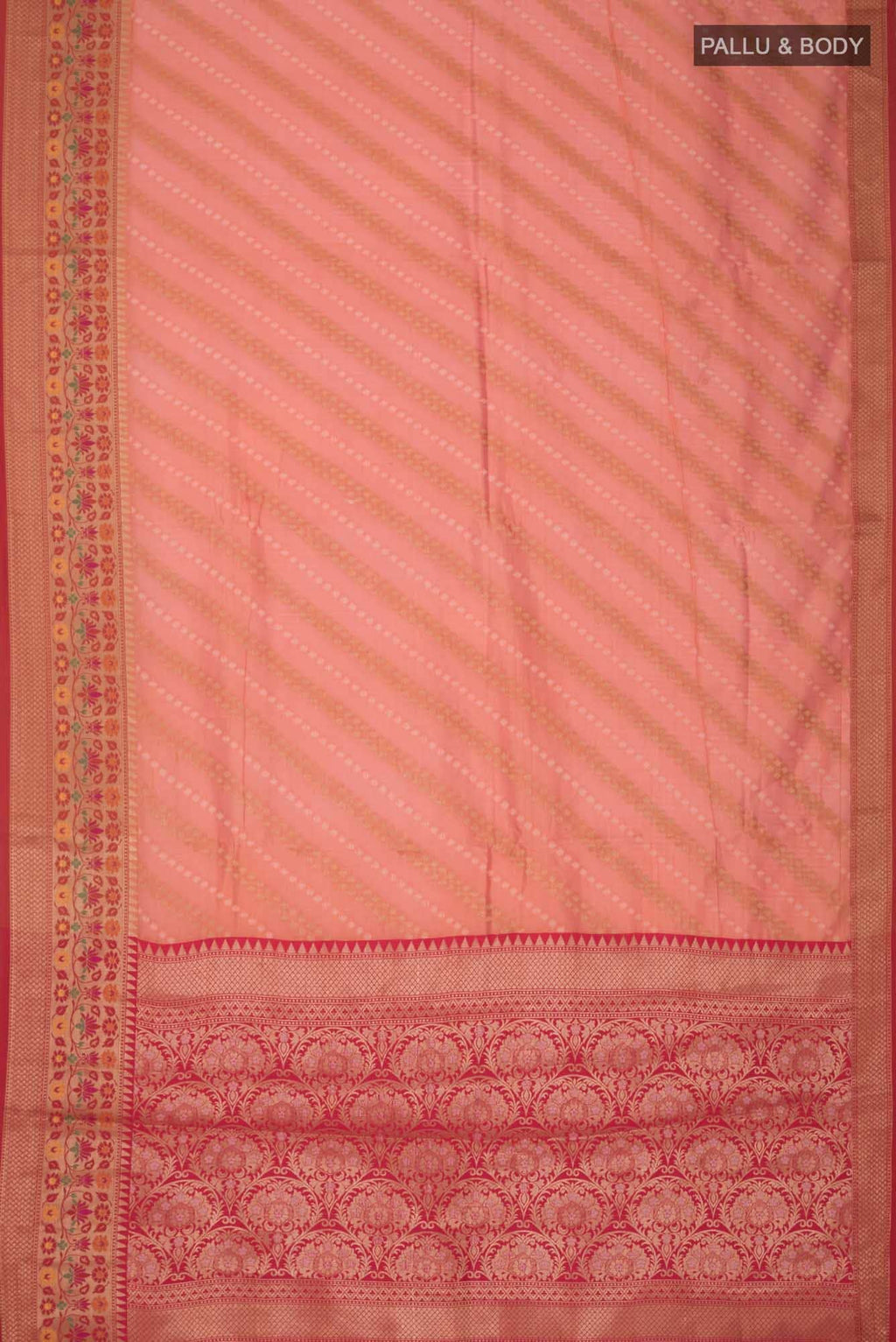 Peach Blended Banarasi Silk Cotton Saree