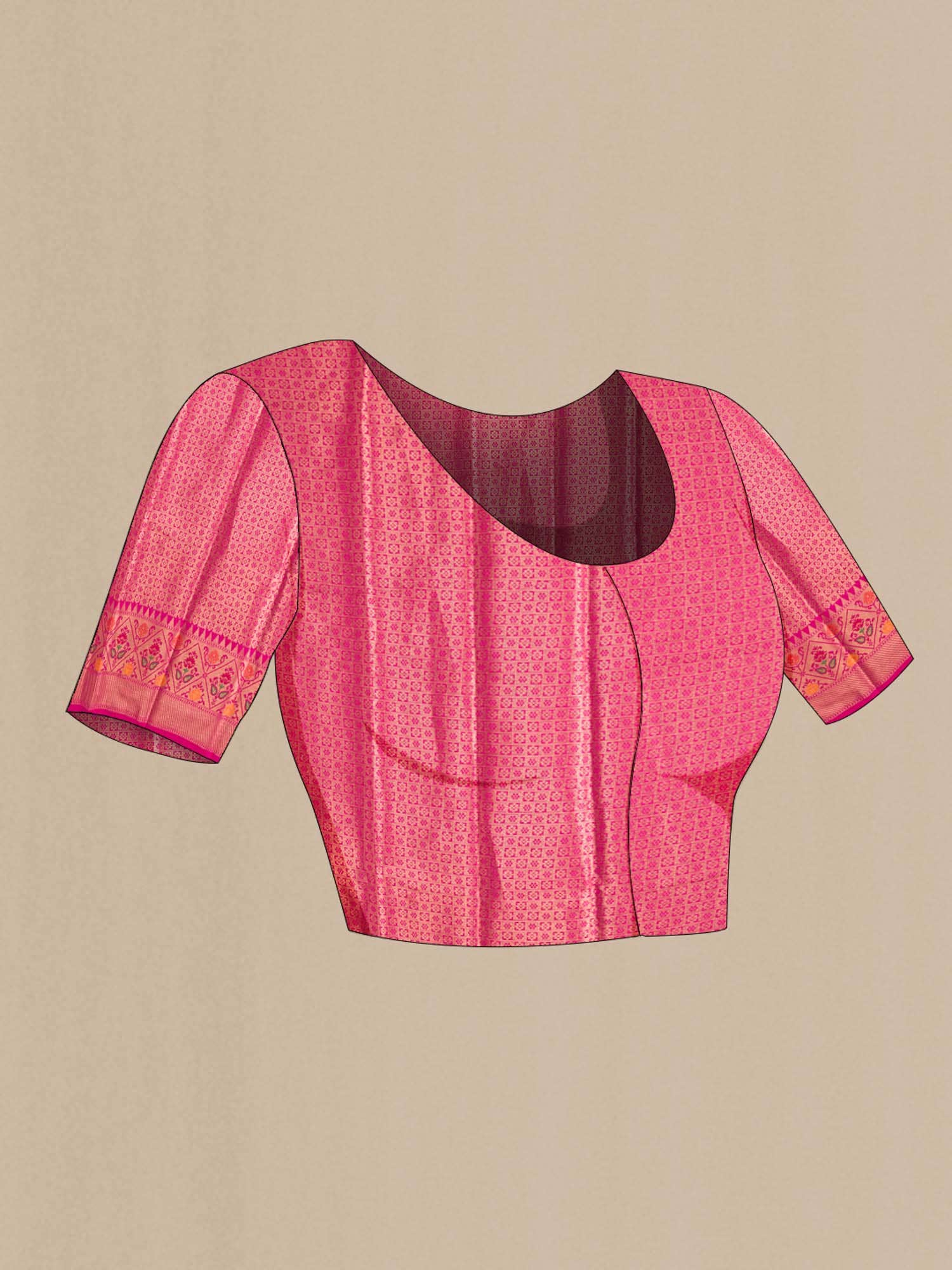 Pink Blended Banarasi Silk Cotton Saree