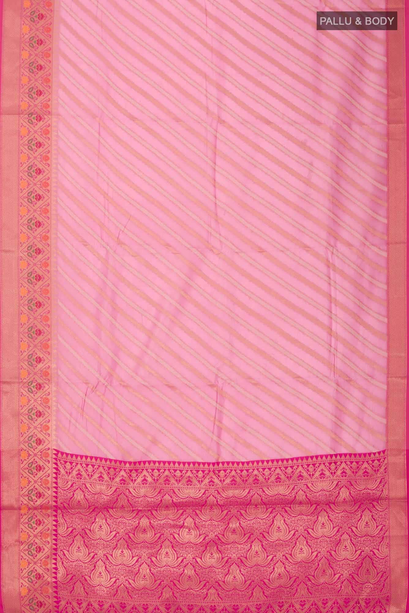 Pink Blended Banarasi Silk Cotton Saree