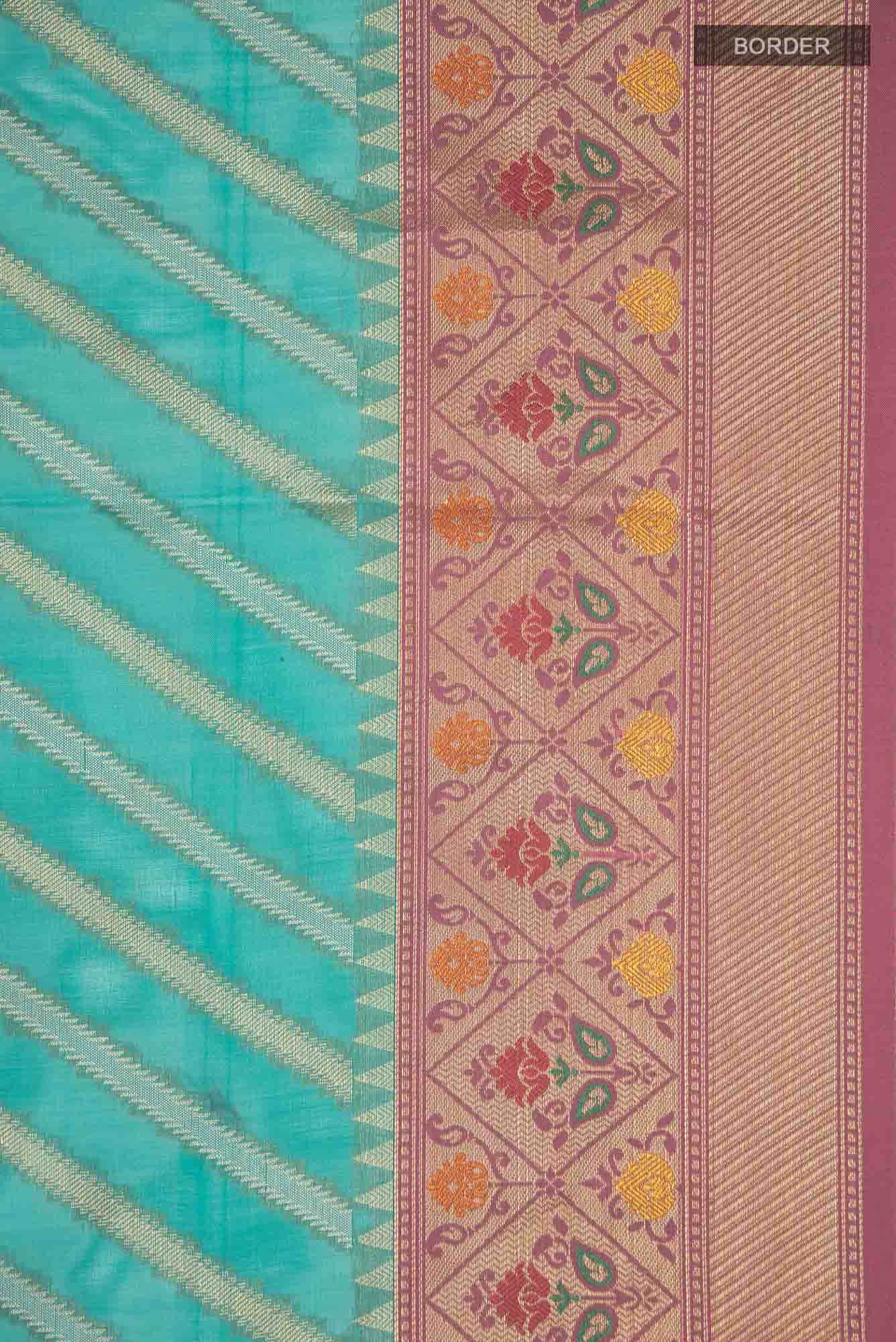Green Blended Silk Cotton Saree
