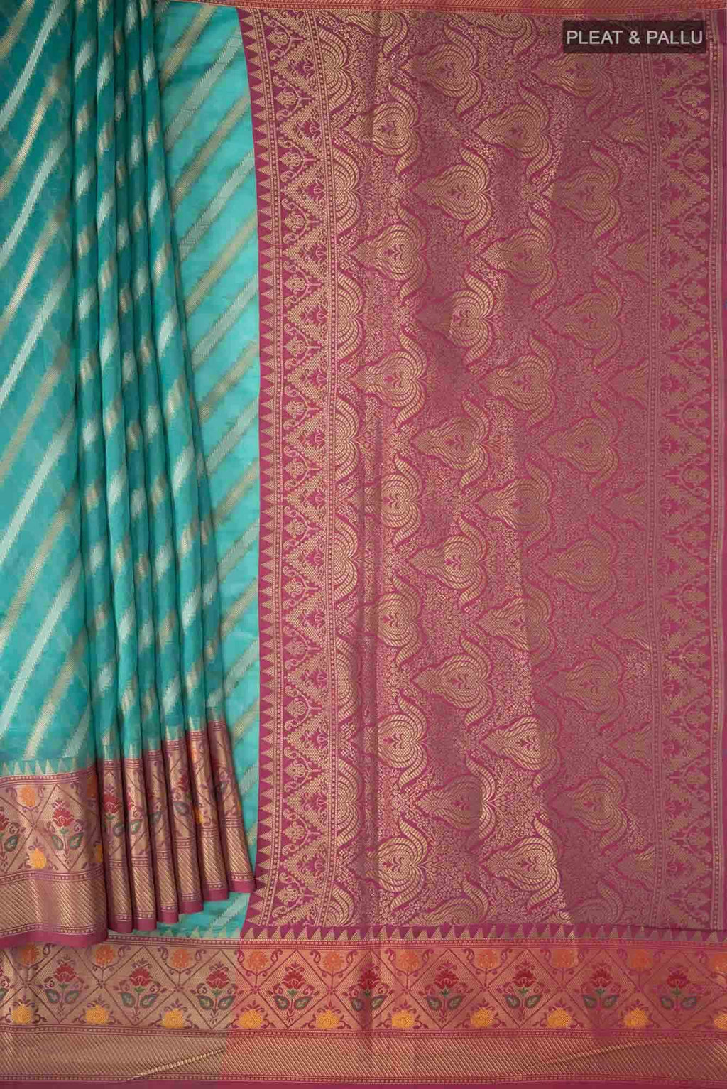Green Blended Silk Cotton Saree