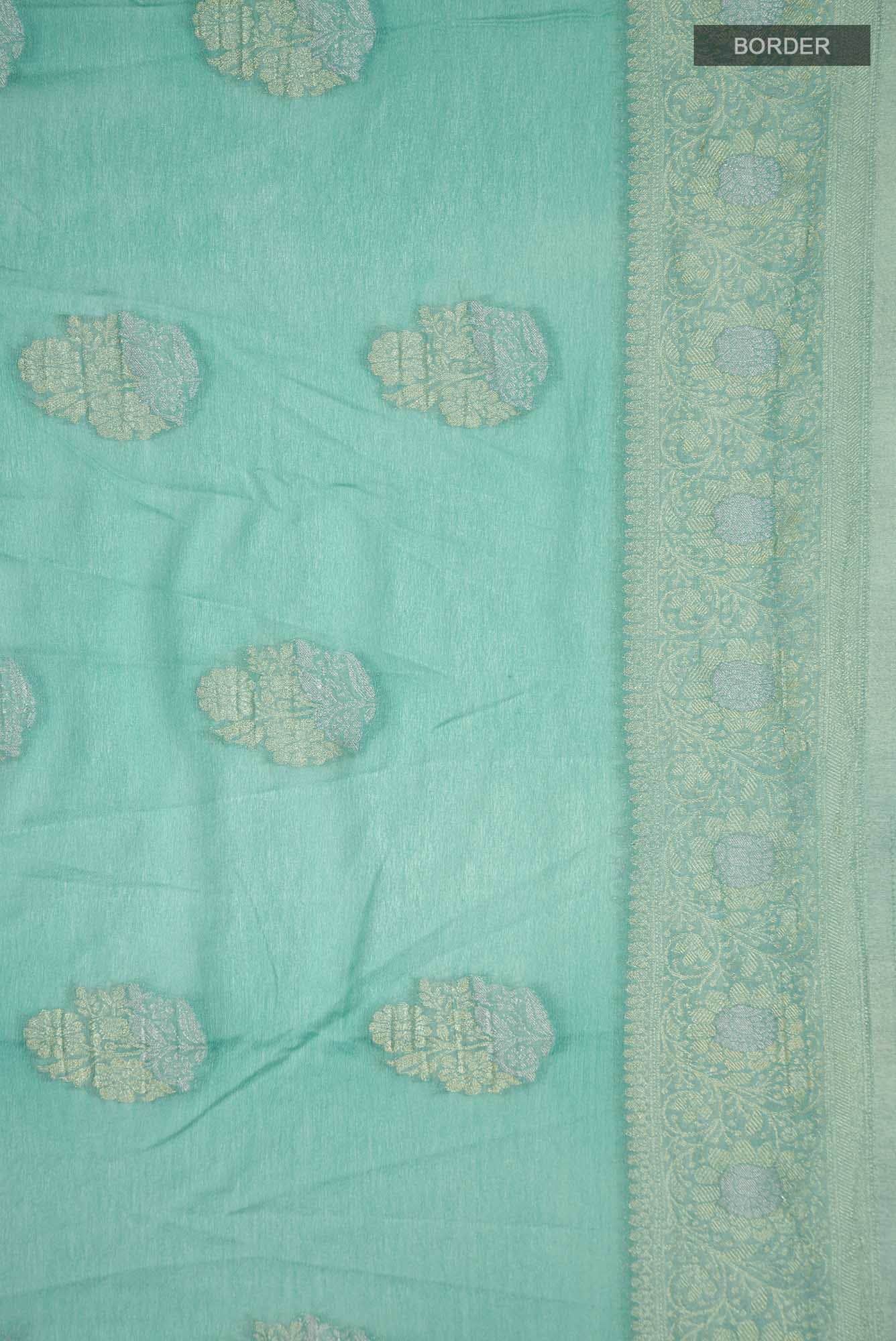 Green Blended Georgette Saree